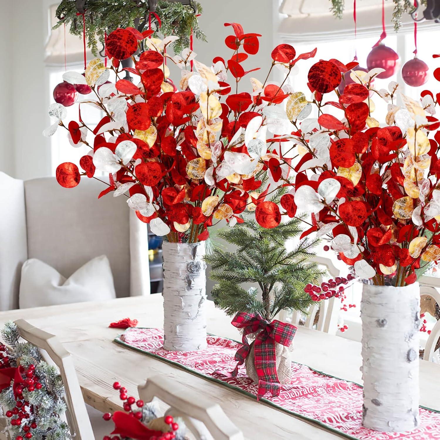 Hojas de Eucalipto Artificiales Agusbagli 71 cm 6 Pcs Terciopelo