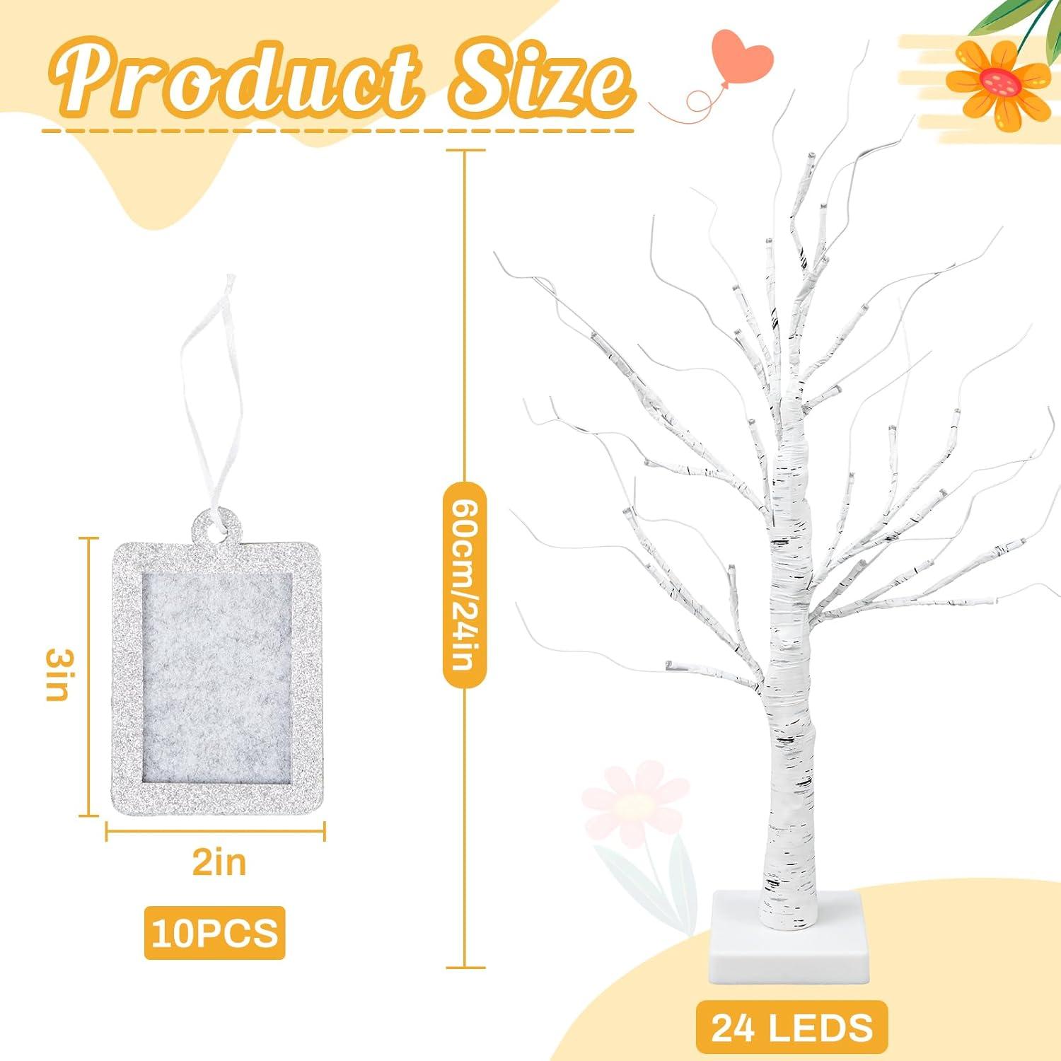 Soporte de marco de fotos iluminado Leinuosen 60 cm 10 marcos