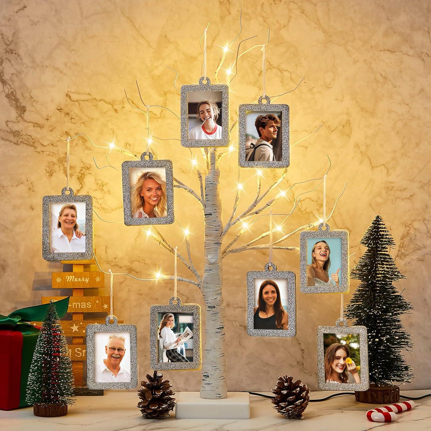 Soporte de marco de fotos iluminado Leinuosen 60 cm 10 marcos