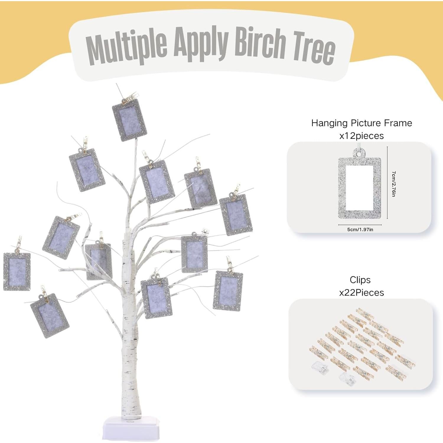 Marco de Fotos Iluminado Nakolulu Árbol Familiar 10 Marcos