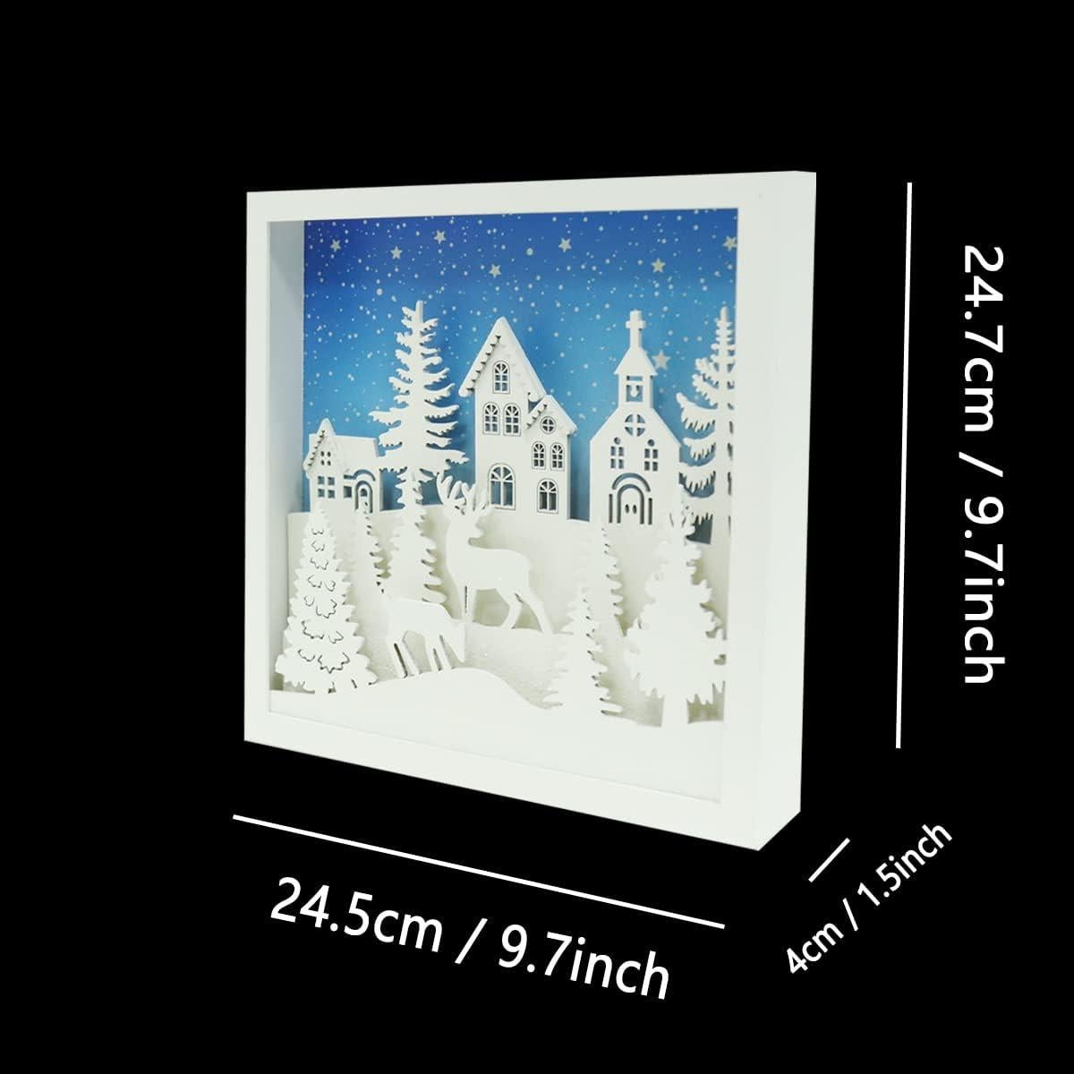 Decoración de mesa navideña LED Supergorea 27.9 cm madera