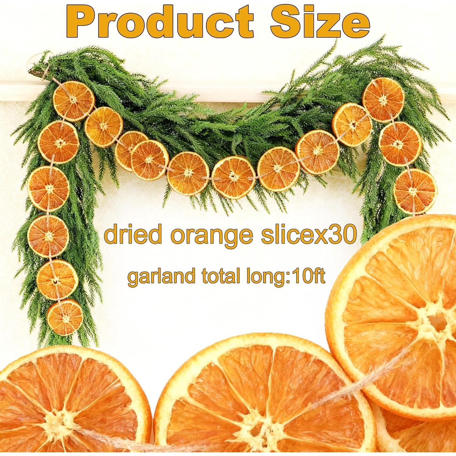 Guirnalda de Naranja Secada 3m JIYANMEI 30 Rodajas Natural