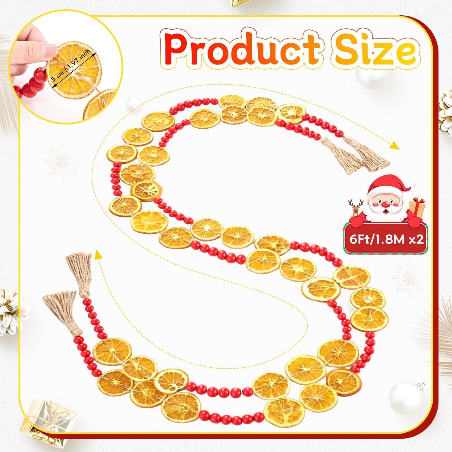 Guirnalda de Naranja Seca 1.83m LawnIdyll - 2 Piezas