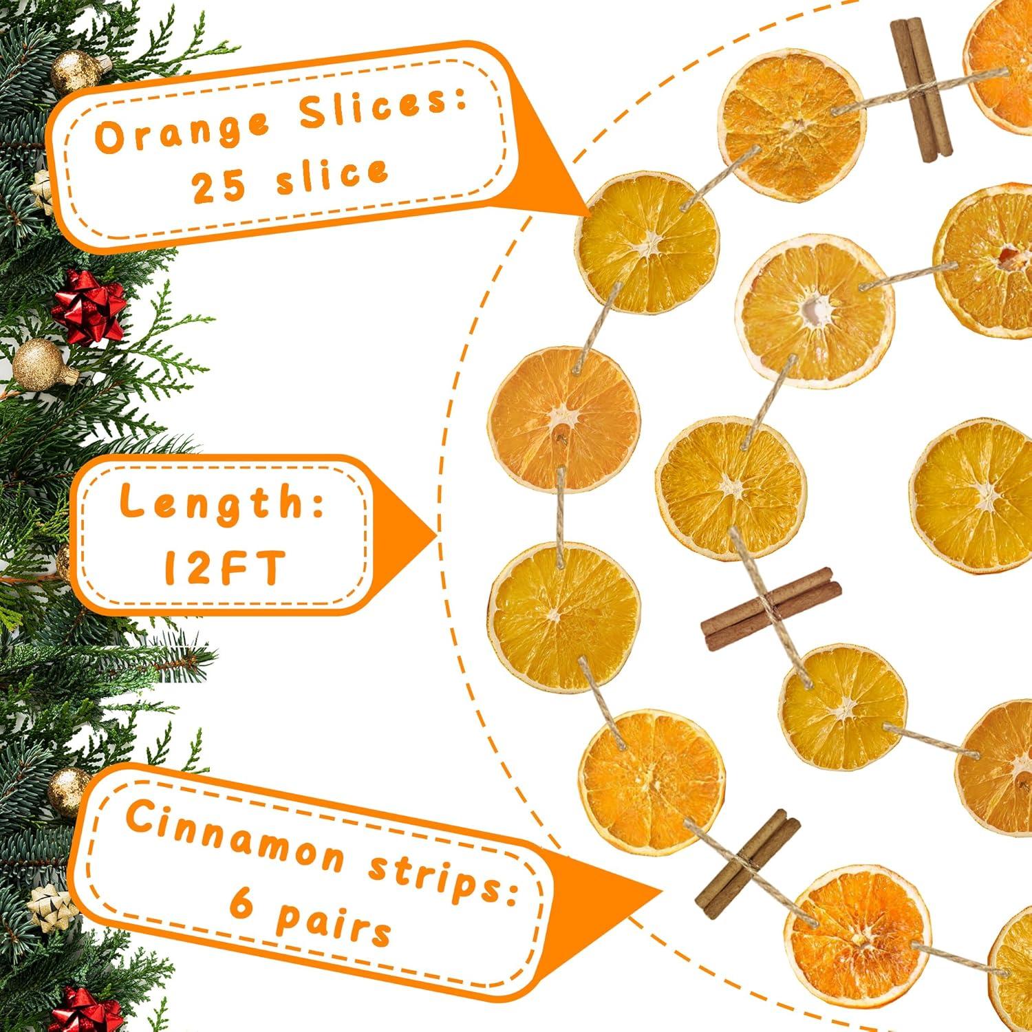 Guirnalda de Naranja Seco NRSOMOO 3 Metros con Canela