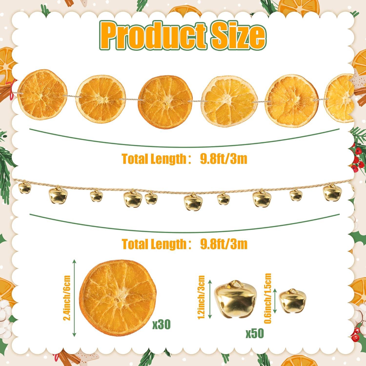 Guirnalda de Naranjas Secas con Campanas HoniedPepperino