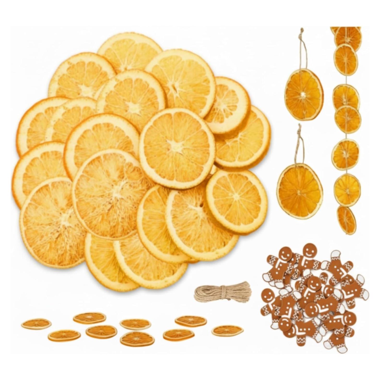 Kit de Decoración Navideña Suncalla con Rodajas de Naranja Secas