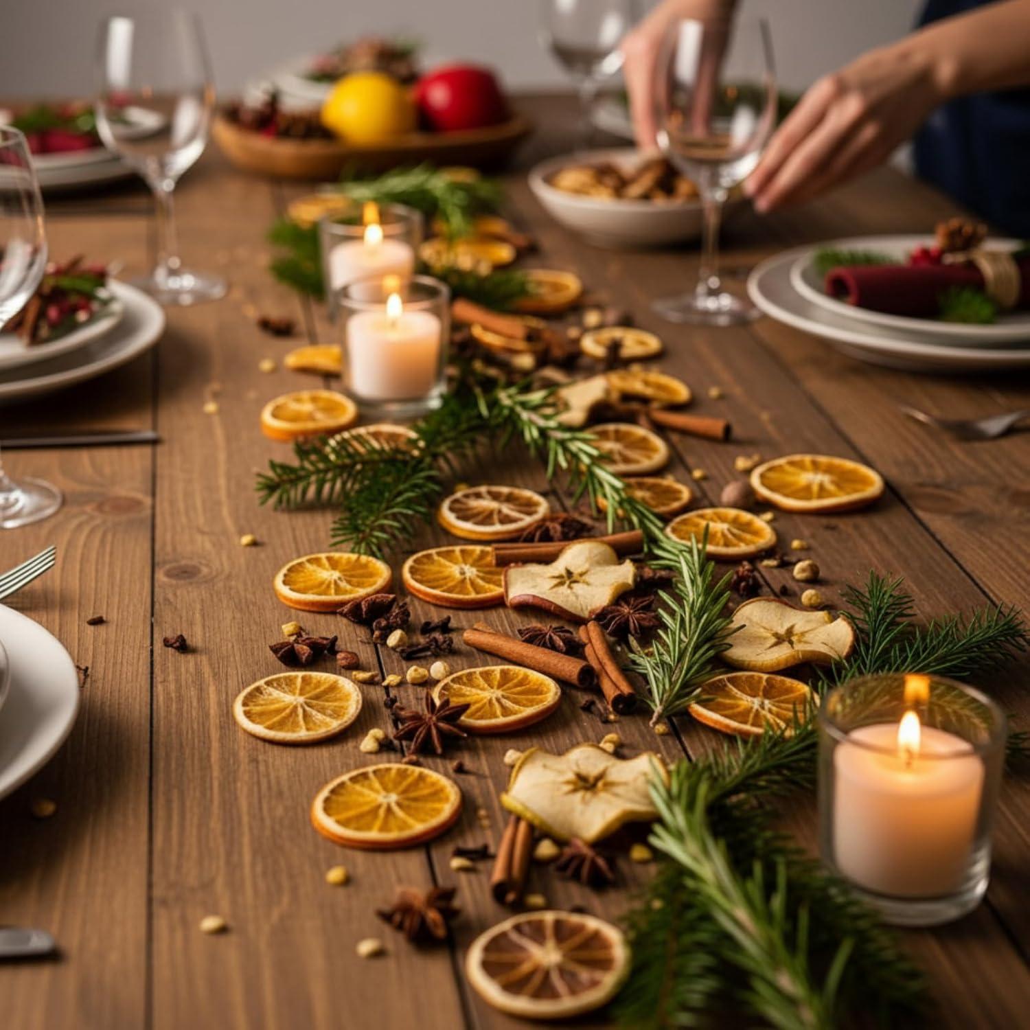 Kit de Decoración Navideña Suncalla con Rodajas de Naranja Secas