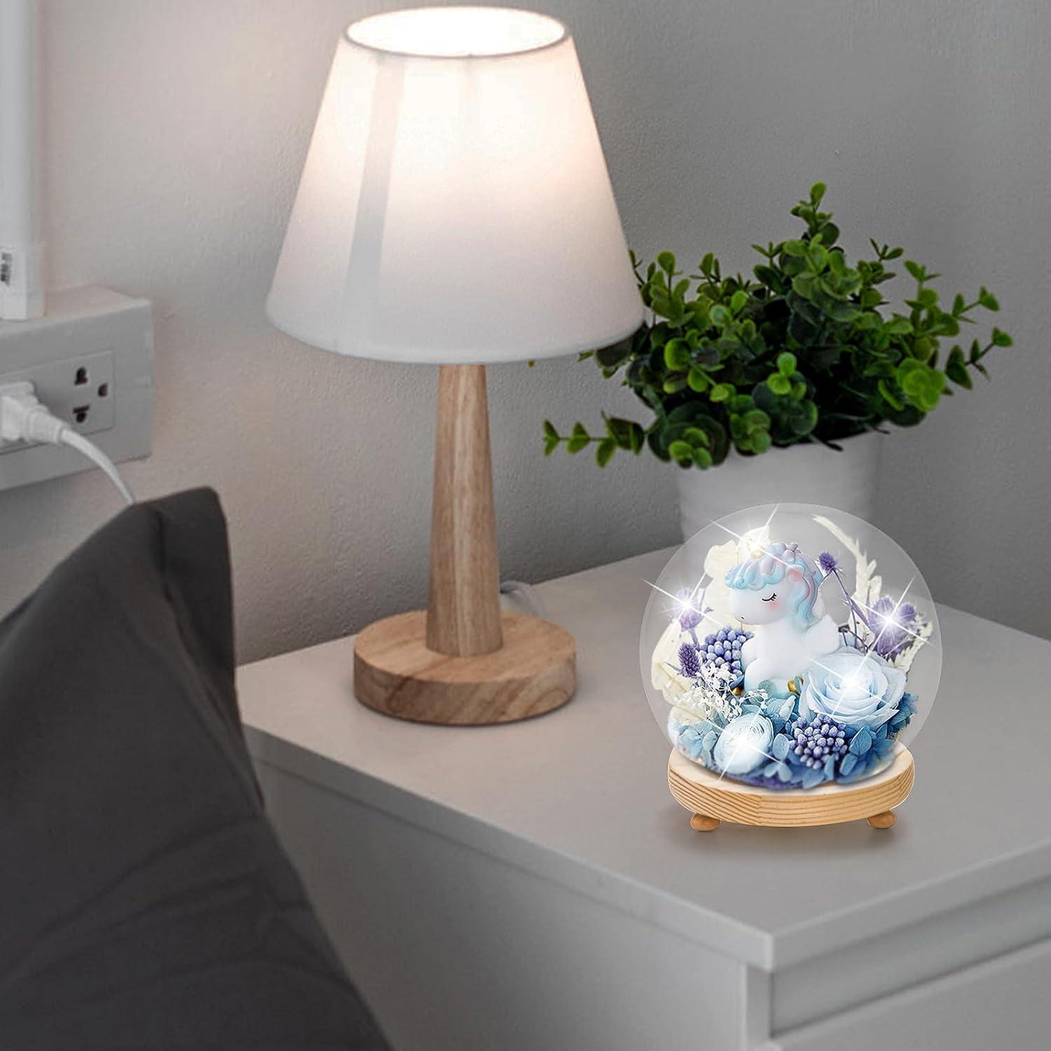 Paquete de 2 Campanas de Vidrio Pumtus con Base de Madera 15 cm