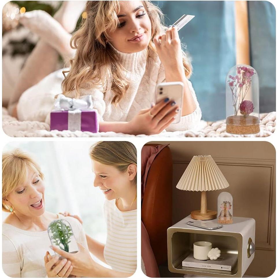 Campanas de Vidrio PH PandaHall 4 Piezas 4.7x8.5cm