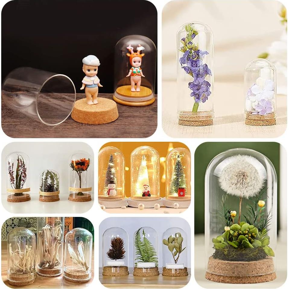 Campanas de Vidrio PH PandaHall 4 Piezas 4.7x8.5cm