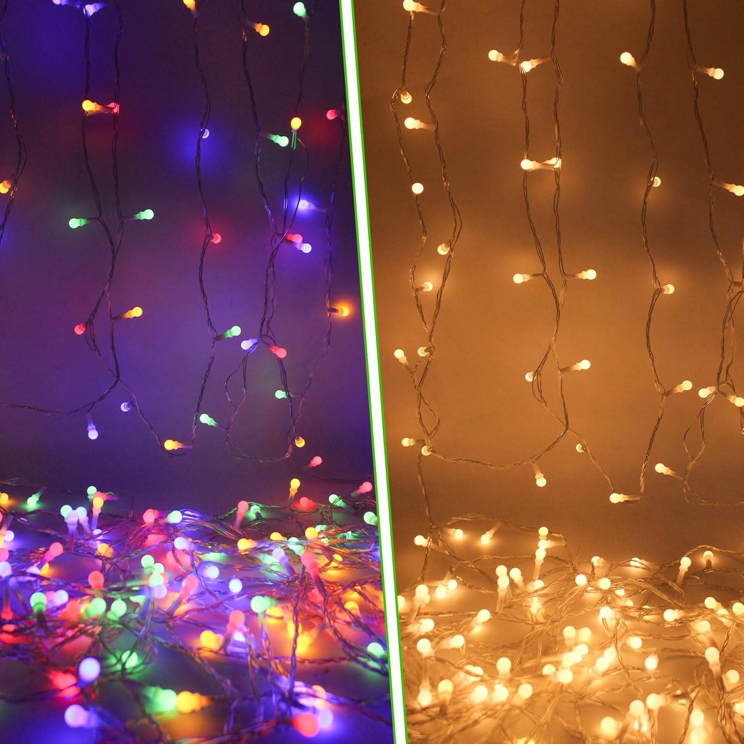 Luces de Cuerda de 200 LED Multicolor 22.86m con Control Remoto