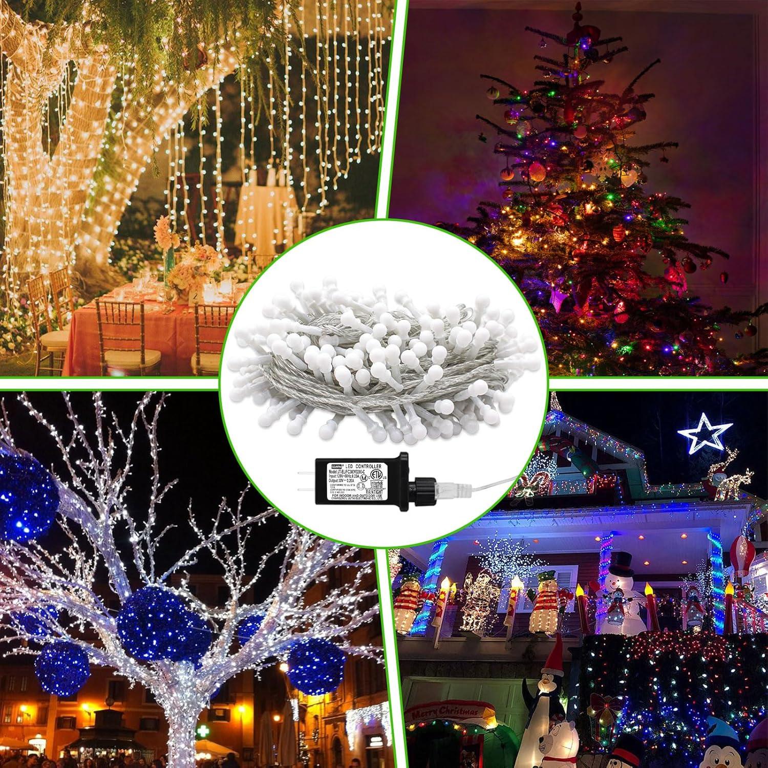 Luces de Cuerda de 200 LED Multicolor 22.86m con Control Remoto