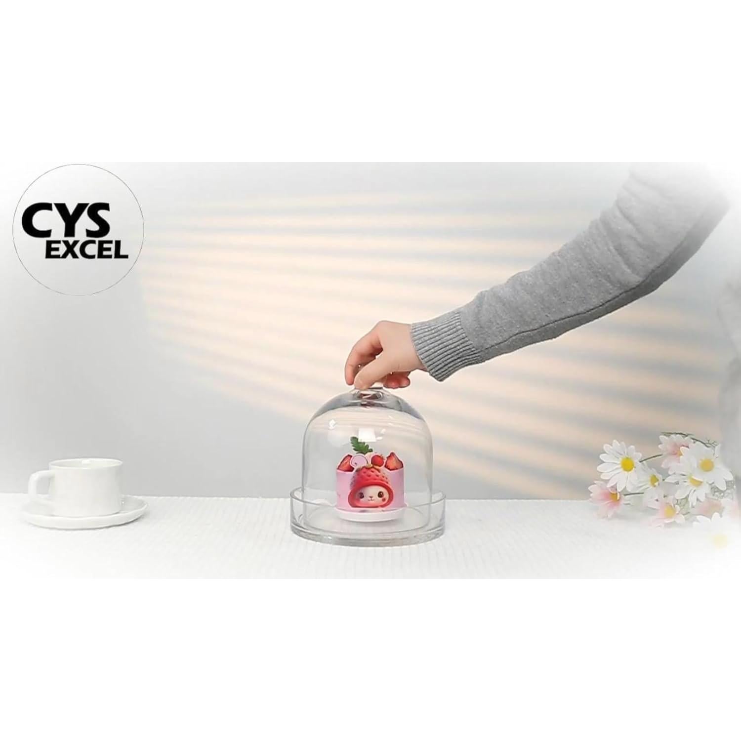 Campana de Vidrio CYS EXCEL con Base - 20.32x17.78 cm