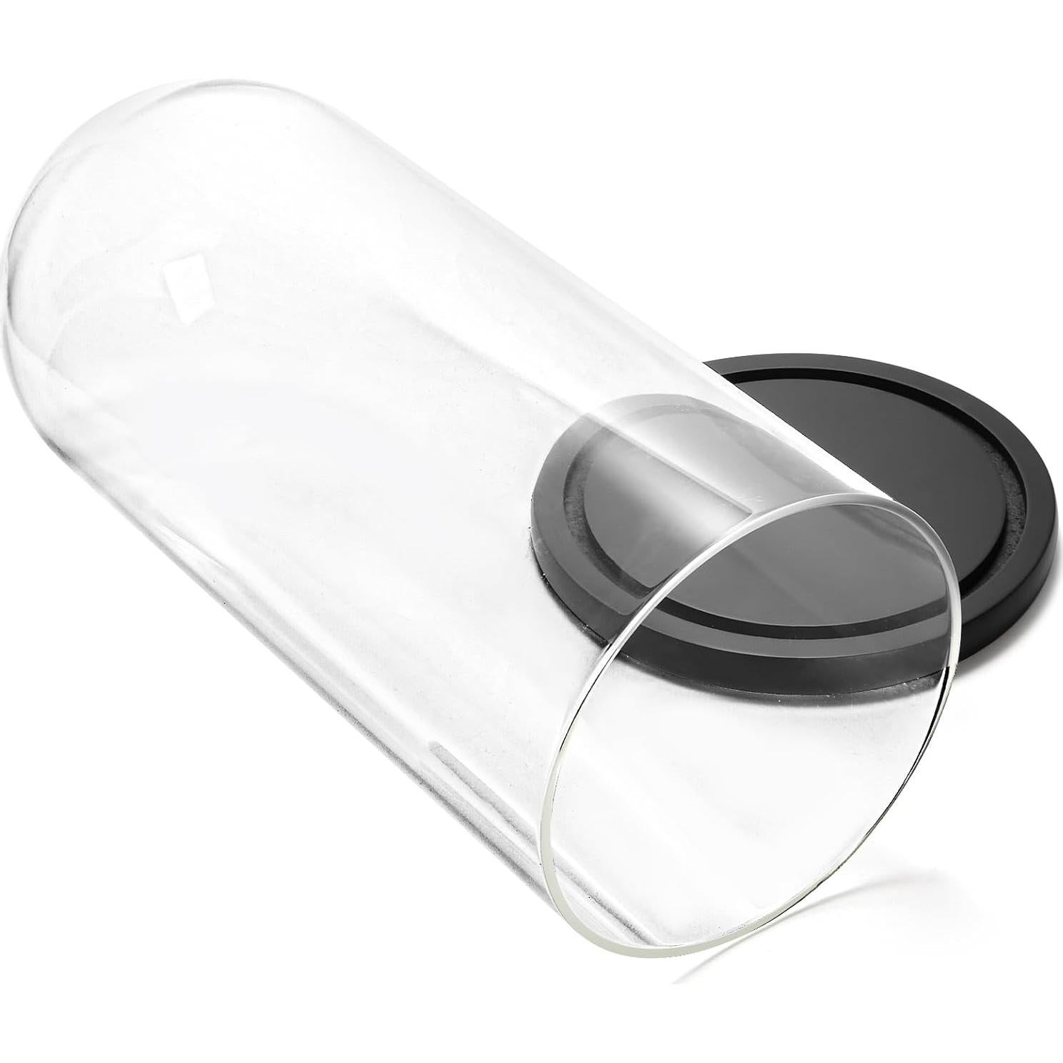 Campana de Vidrio ZOOFOX 35.1 cm con Base de Madera