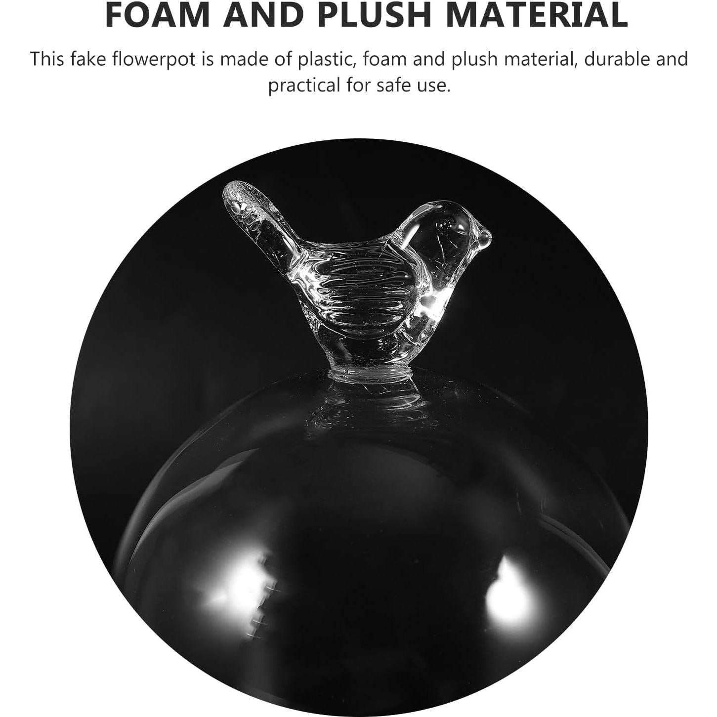 Campana de vidrio cloche Kichvoe 14x9cm con base de madera