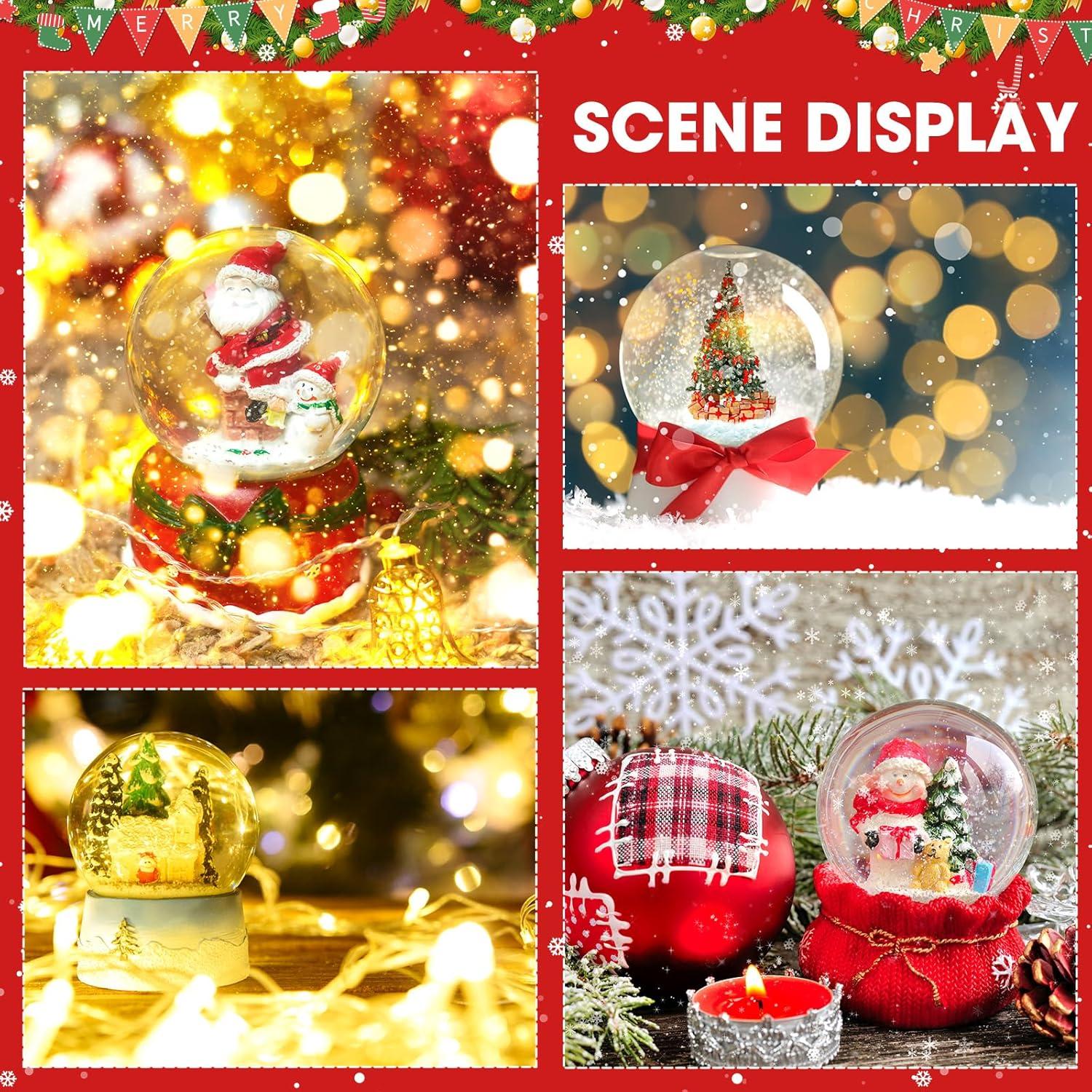 Kit de Globos de Nieve DIY Lenwen 24 Piezas con Luces LED