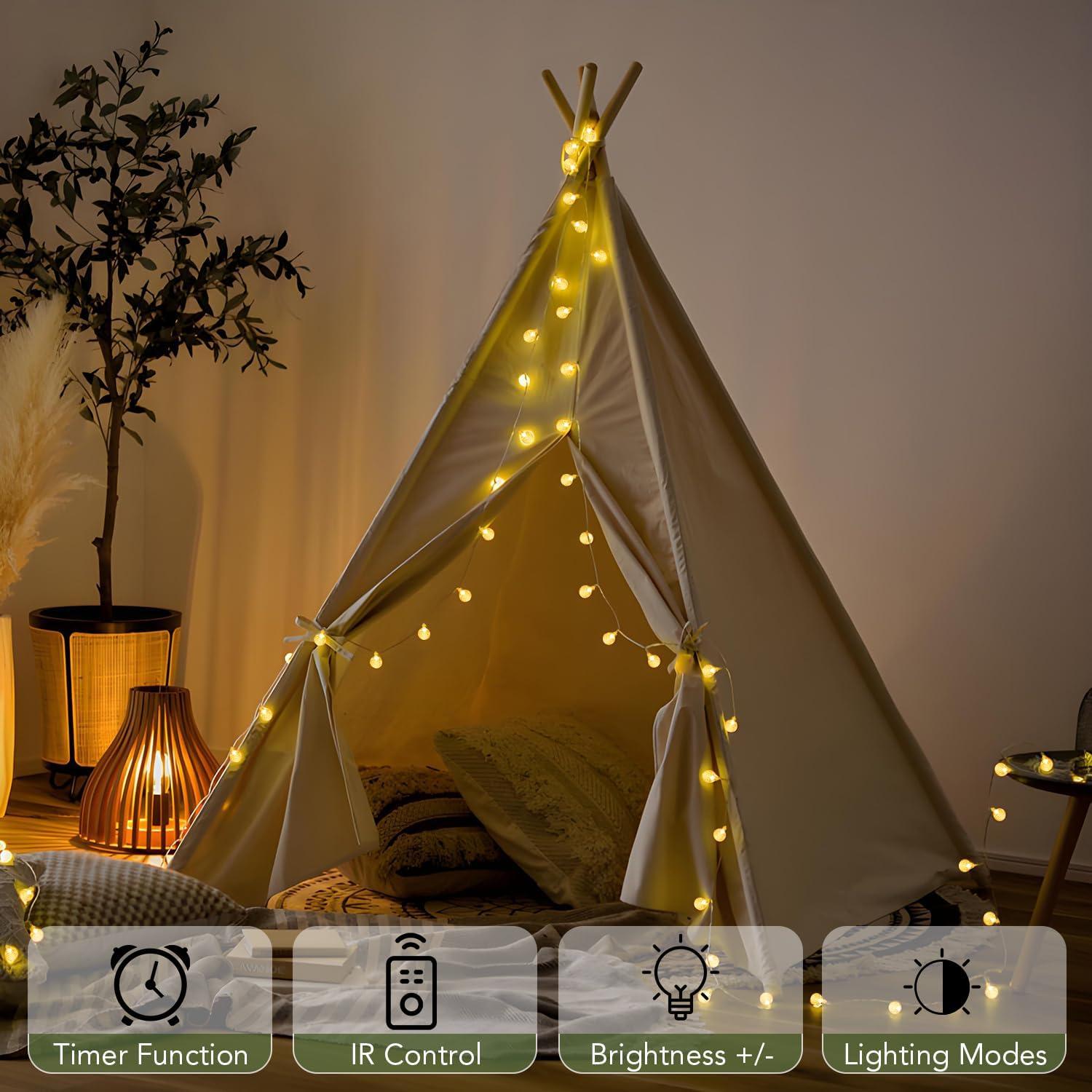 Luces de Hadas Metaku 10m 80LED Control Remoto Impermeables