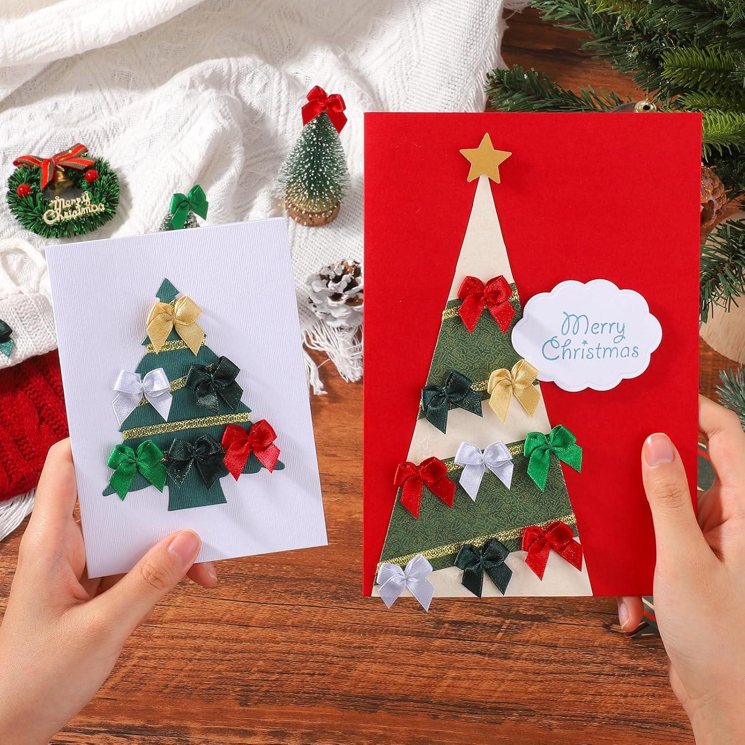 Lazos de Cinta de Satén Mini Yoyokid 200 Pcs 2.5 cm Navidad