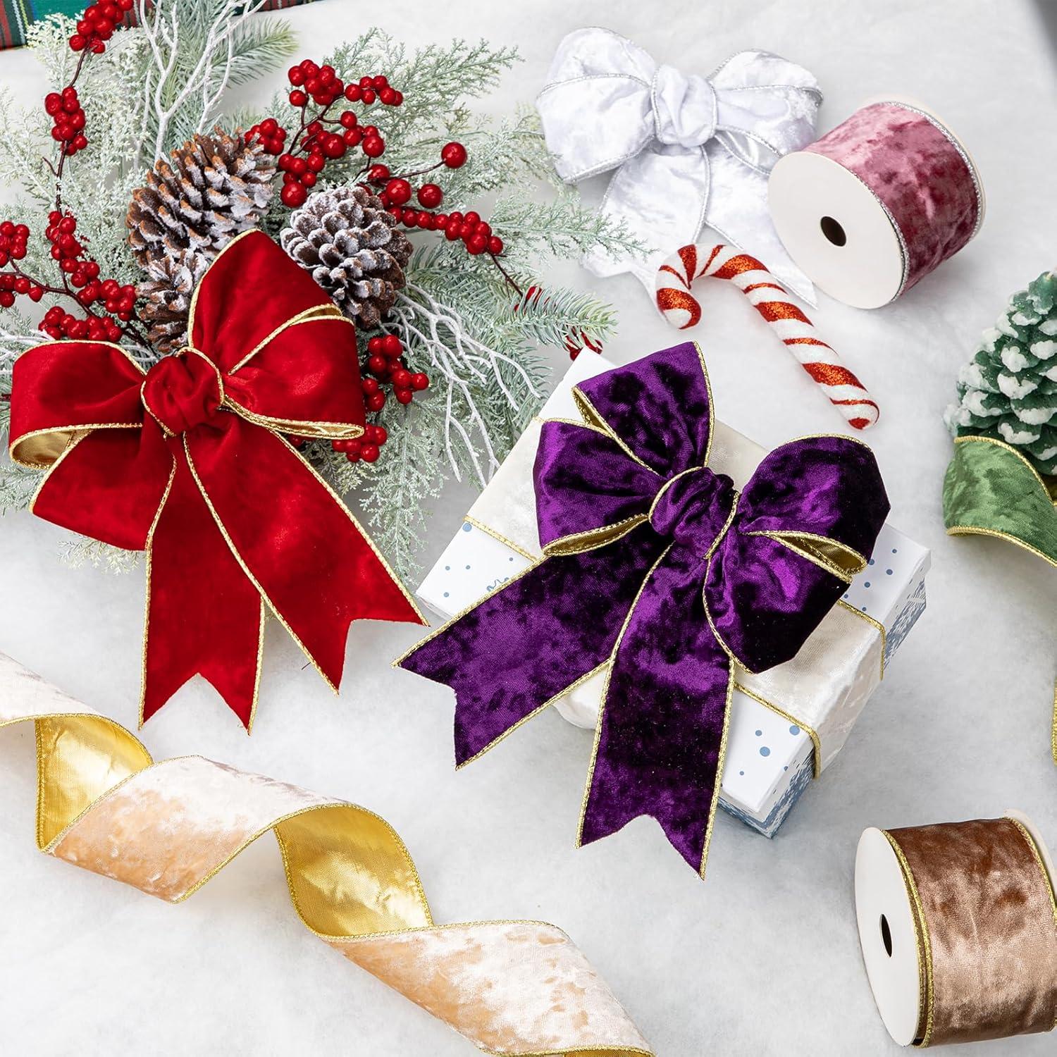 Cinta de Terciopelo Azul Briful 6.3 cm x 9.1 m - 2 Rollos