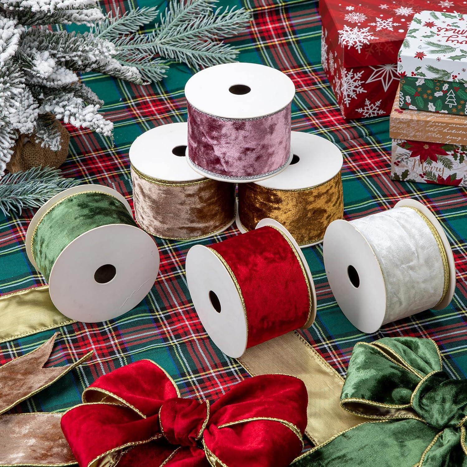 Cinta de Terciopelo Azul Briful 6.3 cm x 9.1 m - 2 Rollos