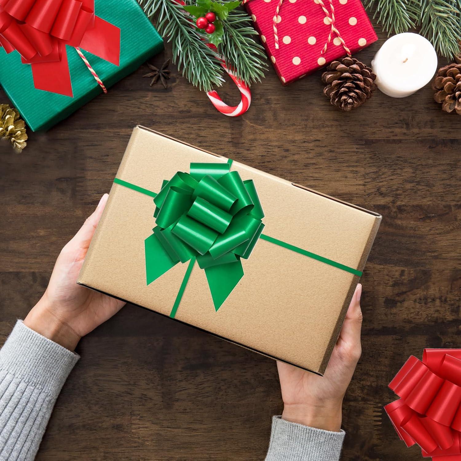 12 Lazos de Navidad Yokodaza 12.7 cm Rojo y Verde Reutilizables