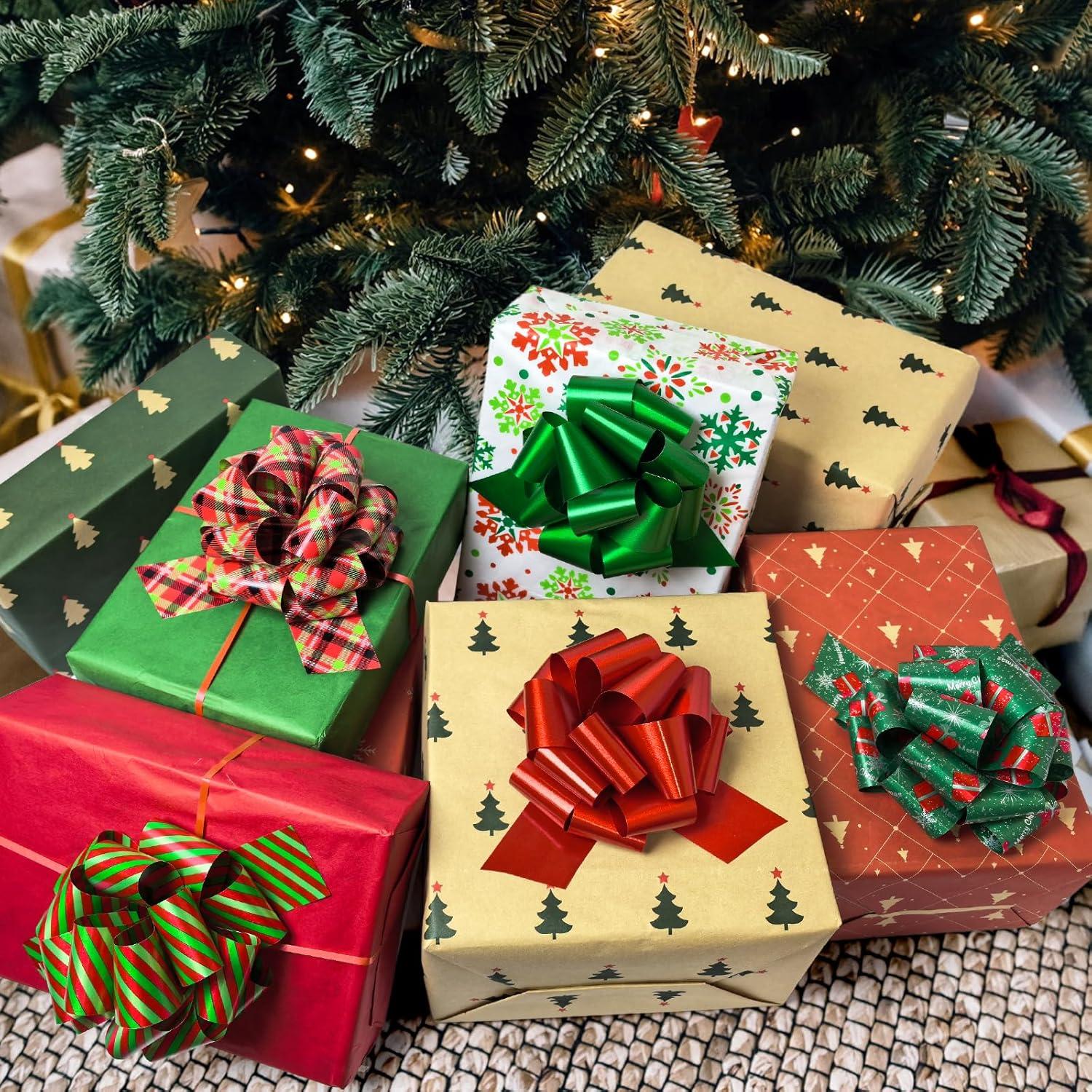 12 Lazos de Navidad Yokodaza 12.7 cm Rojo y Verde Reutilizables