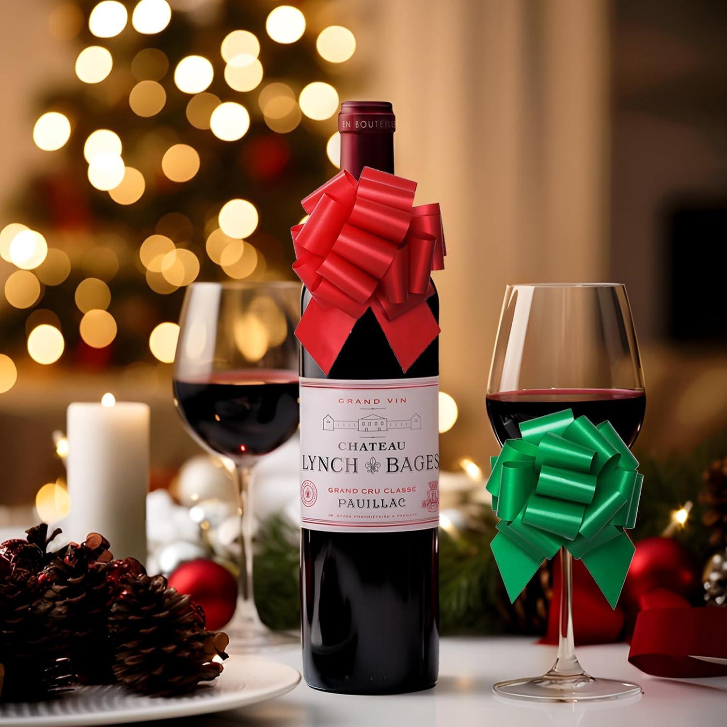 12 Lazos de Navidad Yokodaza 12.7 cm Rojo y Verde Reutilizables