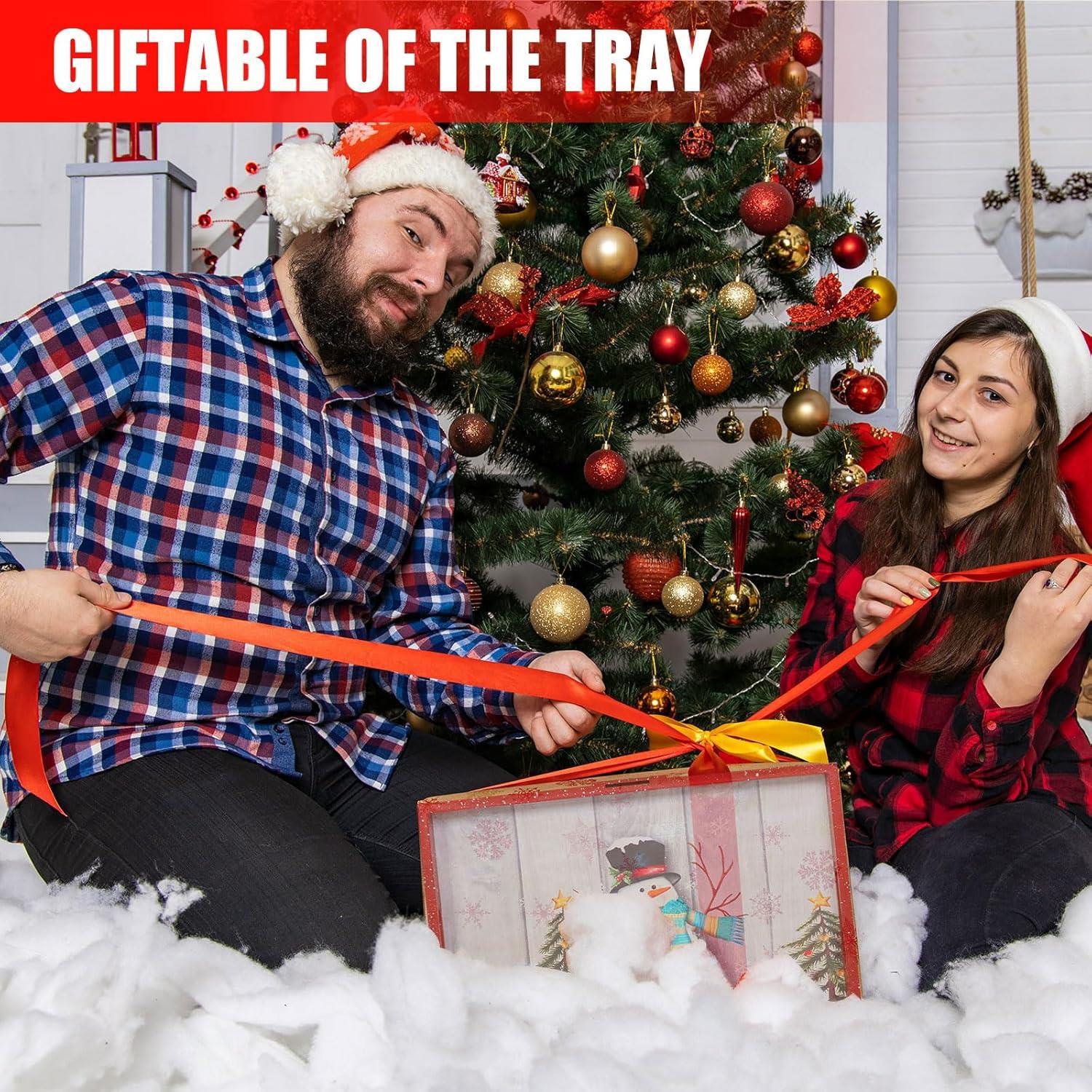 Bandeja de Decoración Navideña Krismax 40x28.7cm Roja