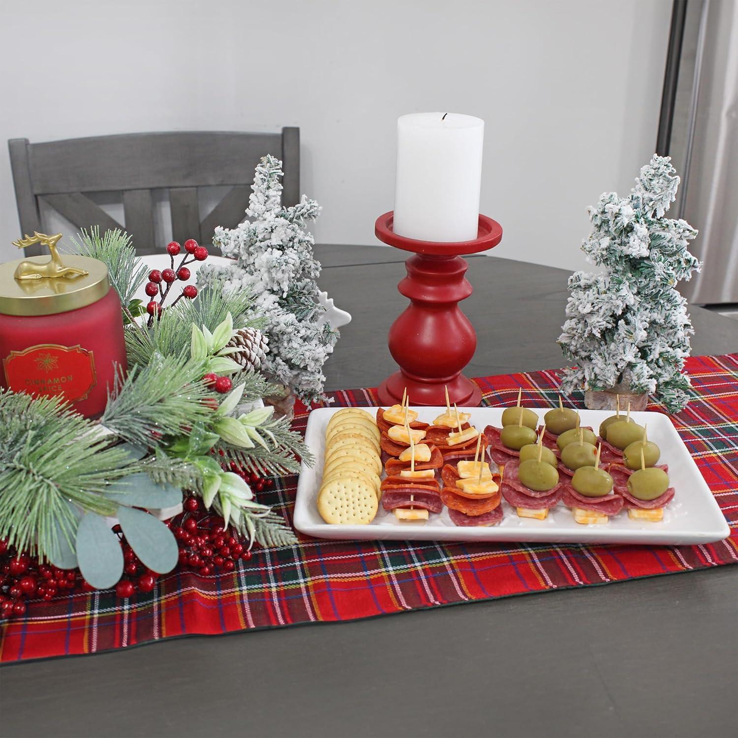 Plato Rectangular AuldHome de Cerámica Blanca 31.75x19 cm