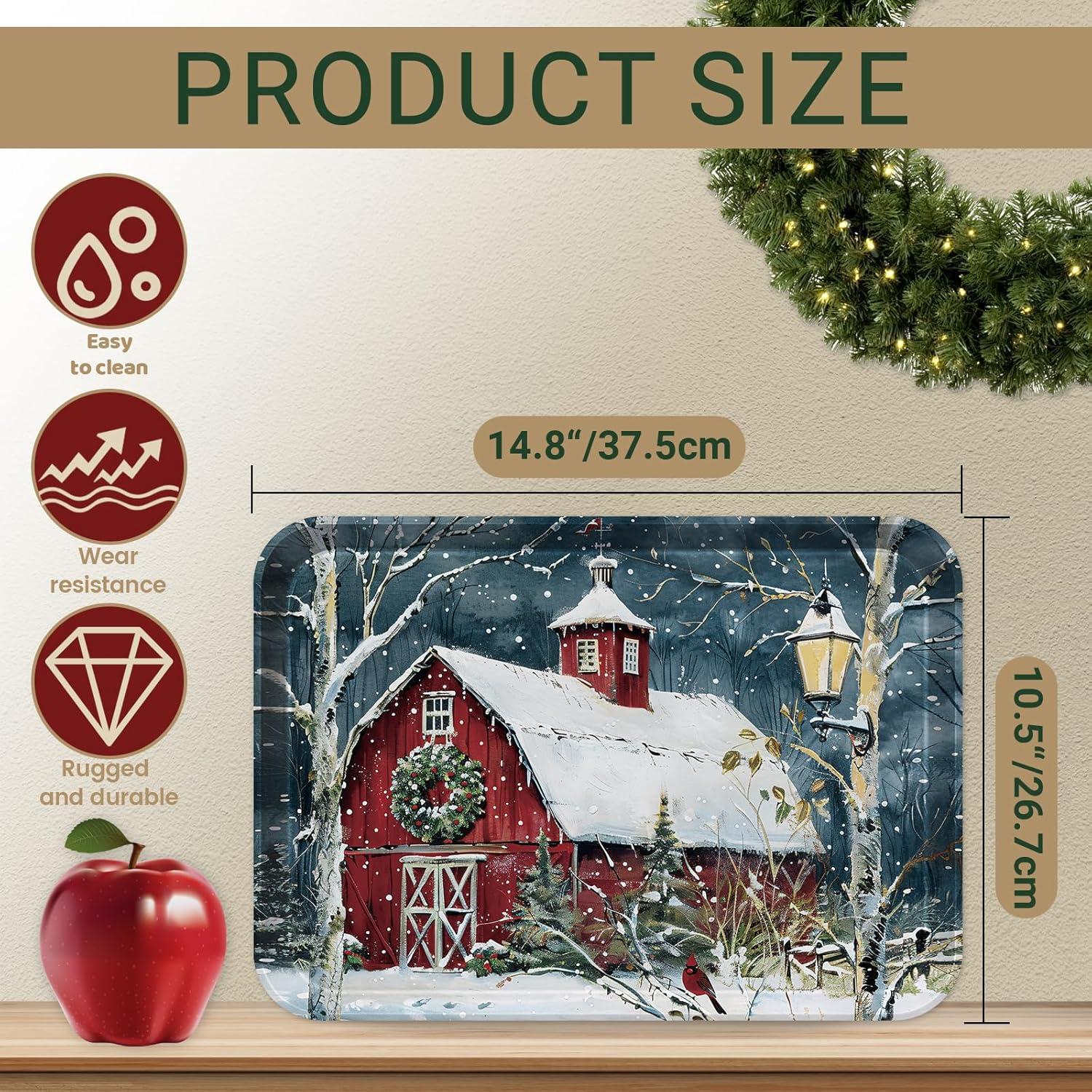 Juego de 4 Bandejas de Servicio Navideñas Viynran 38.1x27.9cm