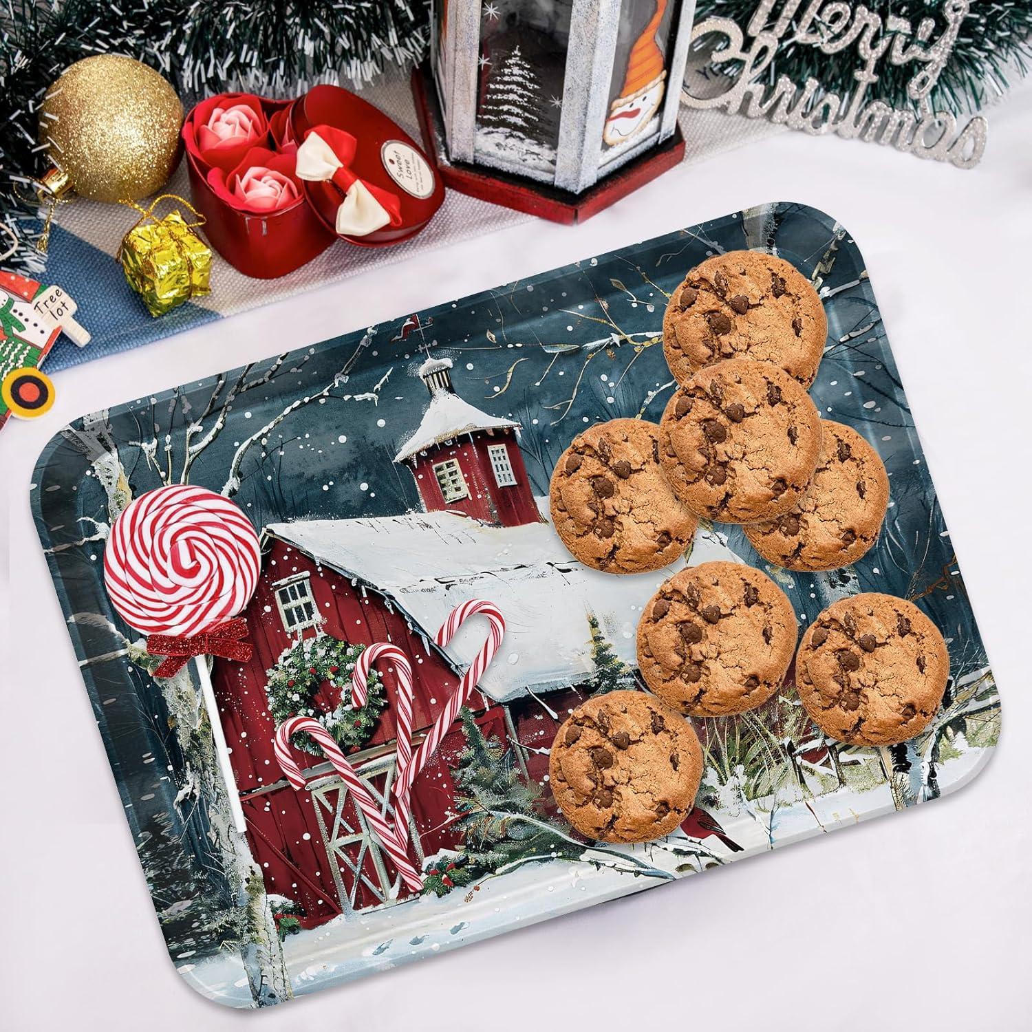 Juego de 4 Bandejas de Servicio Navideñas Viynran 38.1x27.9cm