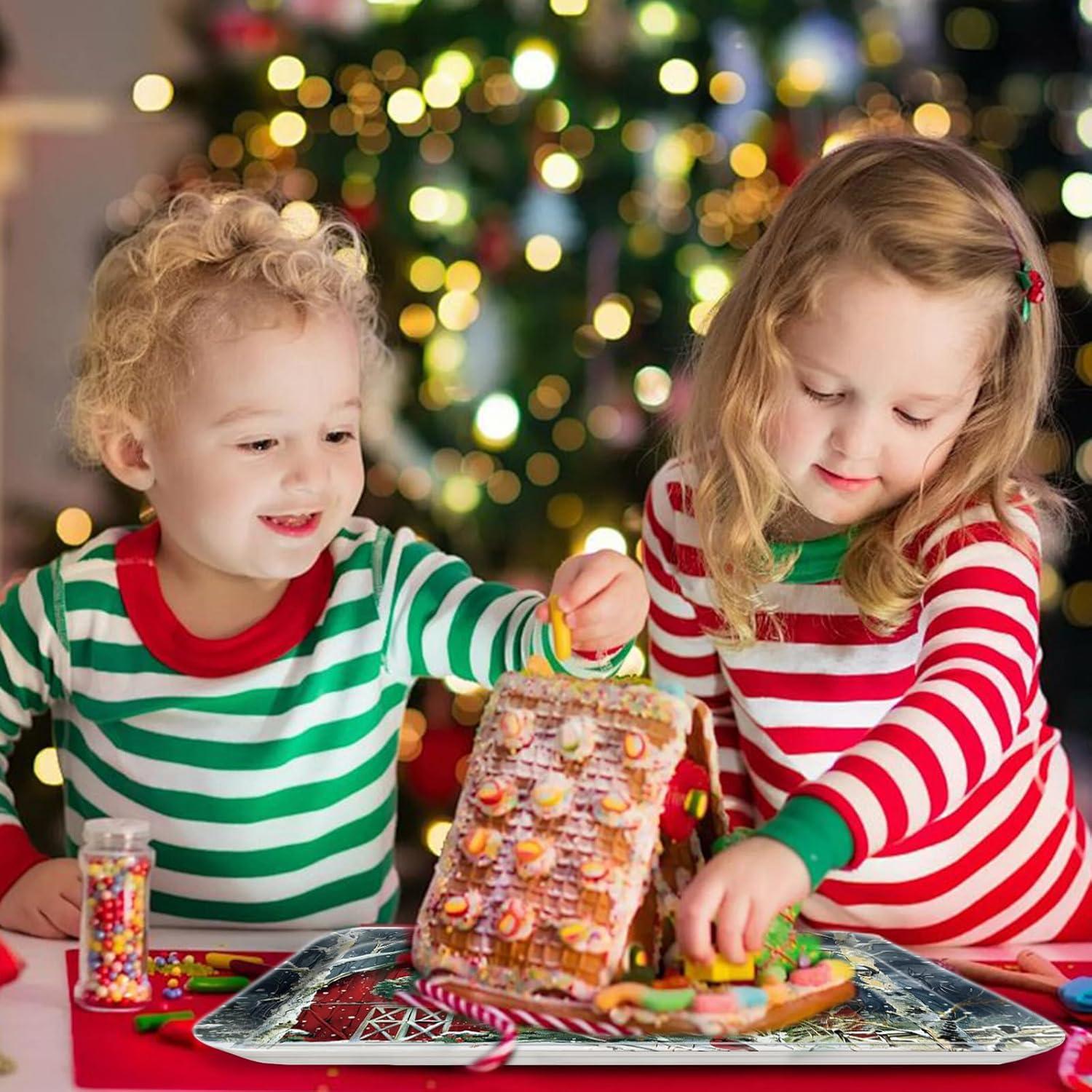 Juego de 4 Bandejas de Servicio Navideñas Viynran 38.1x27.9cm