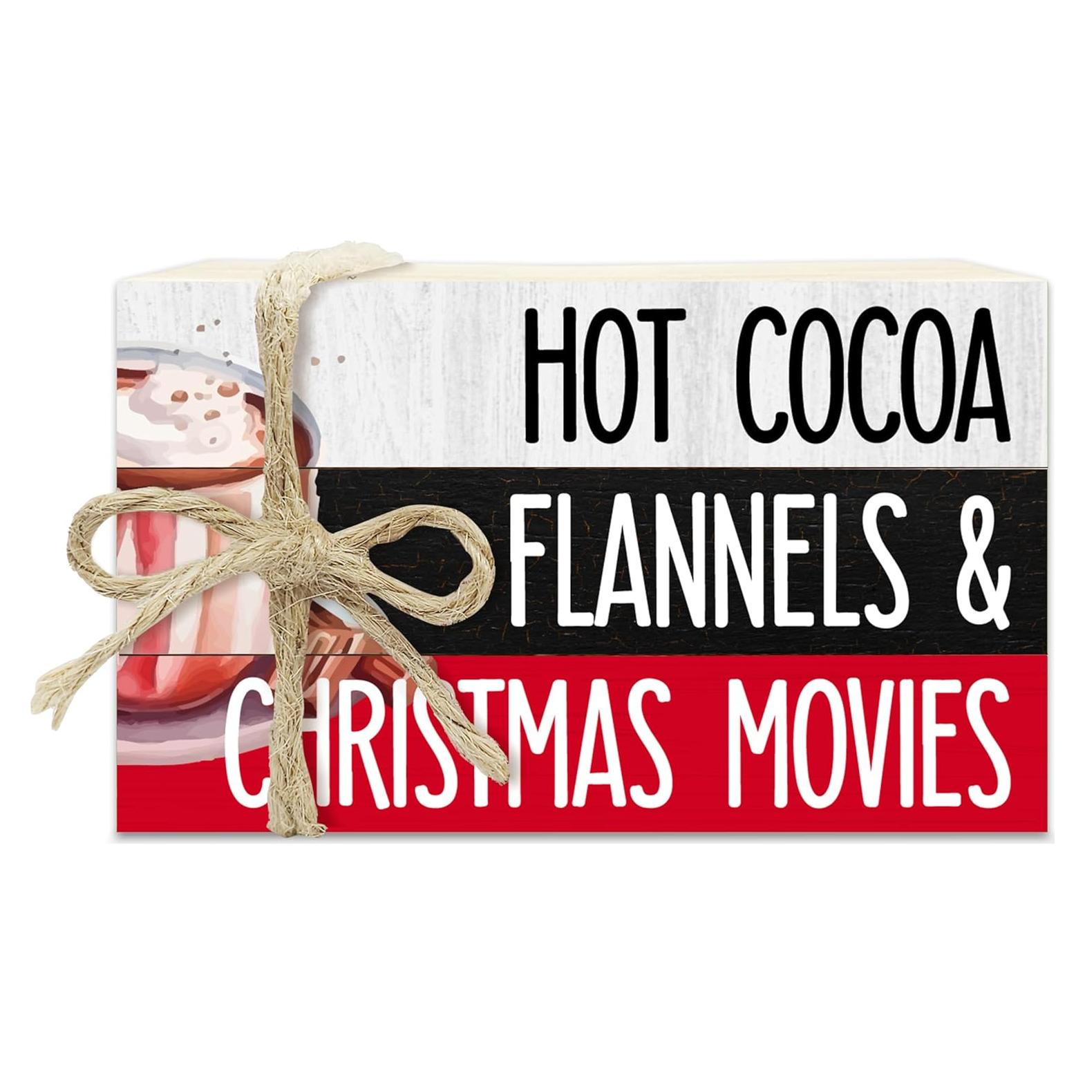 Pila de Libros Decorativos de Navidad BXVRT - 10x6x6.5 cm