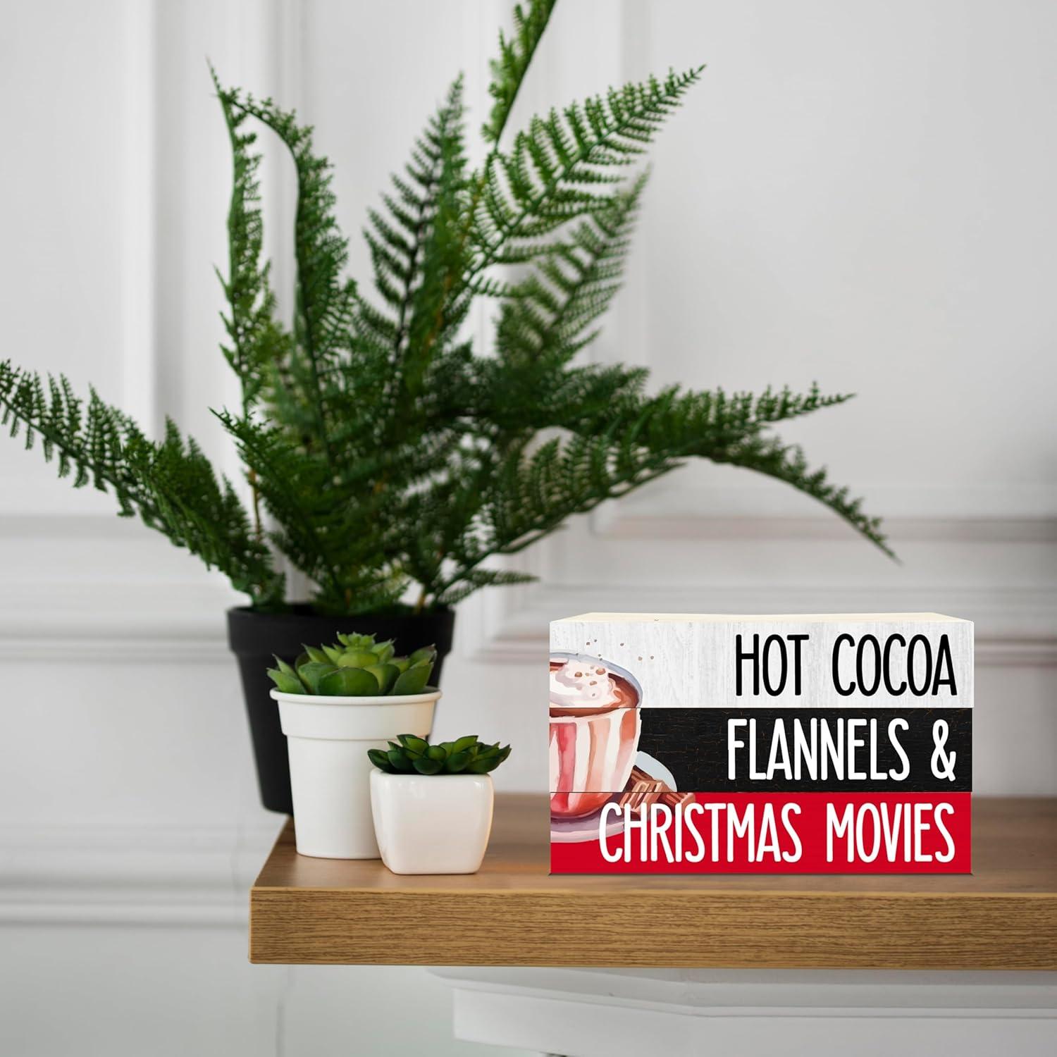 Pila de Libros Decorativos de Navidad BXVRT - 10x6x6.5 cm