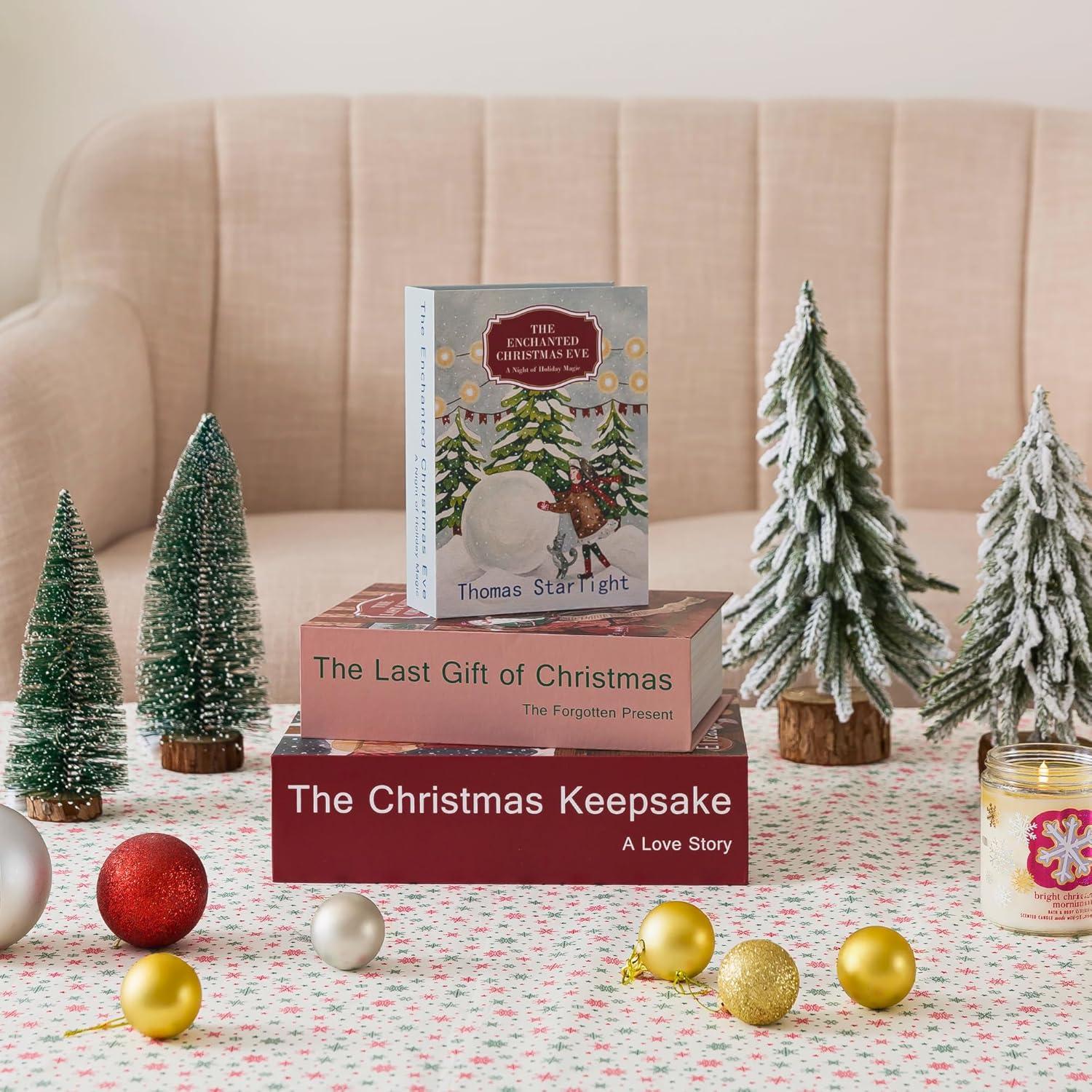 Set de 3 Libros Decorativos de Navidad Soul & Lane - Almacenamiento Oculto