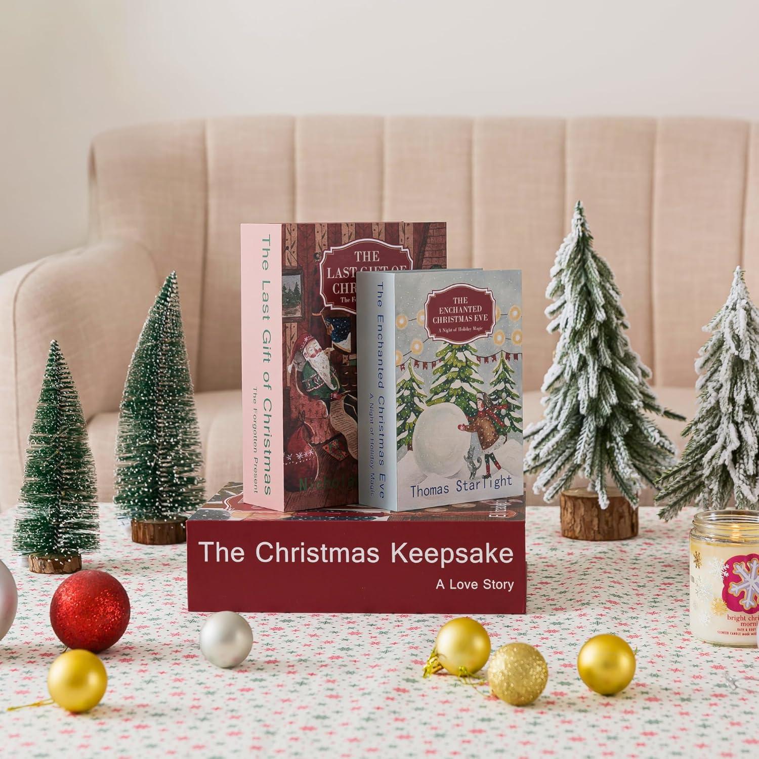 Set de 3 Libros Decorativos de Navidad Soul & Lane - Almacenamiento Oculto