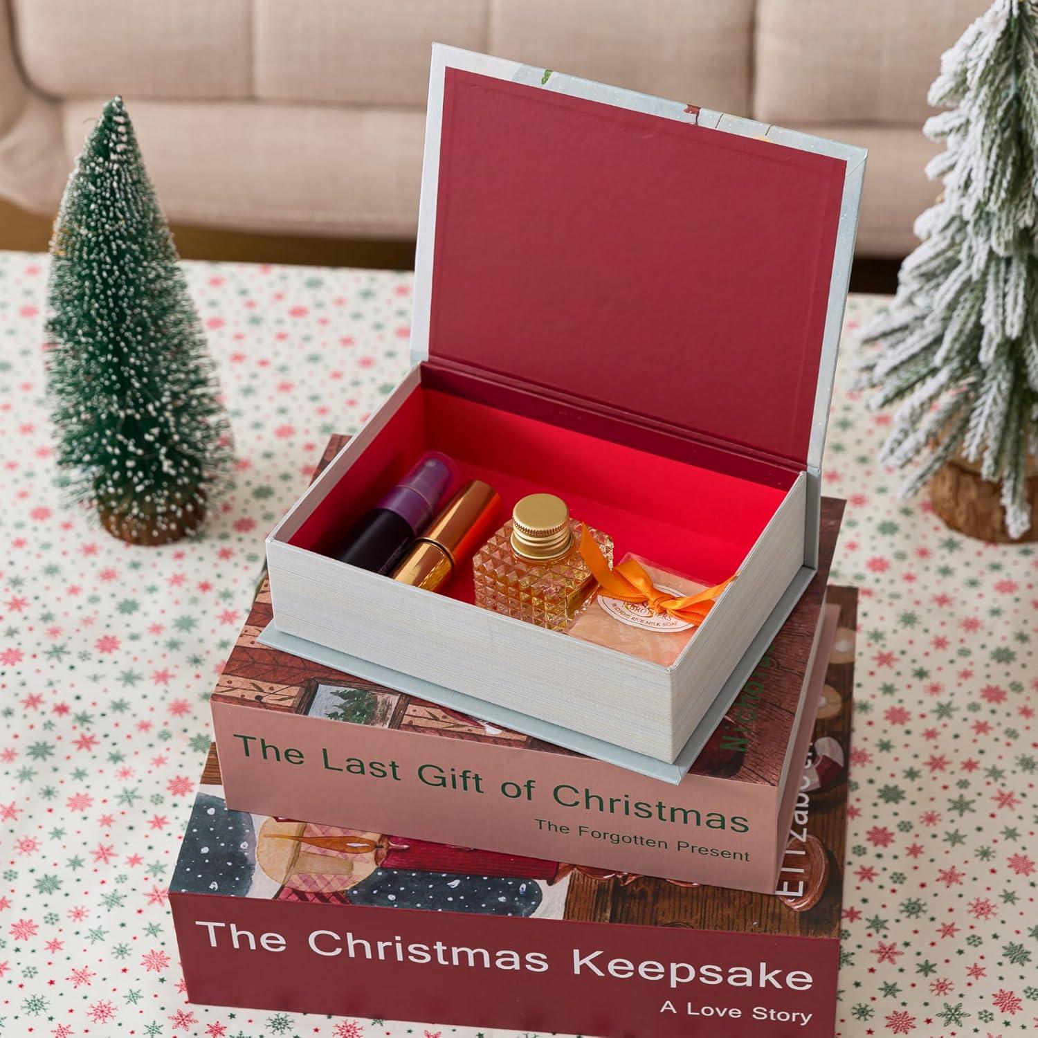 Set de 3 Libros Decorativos de Navidad Soul & Lane - Almacenamiento Oculto