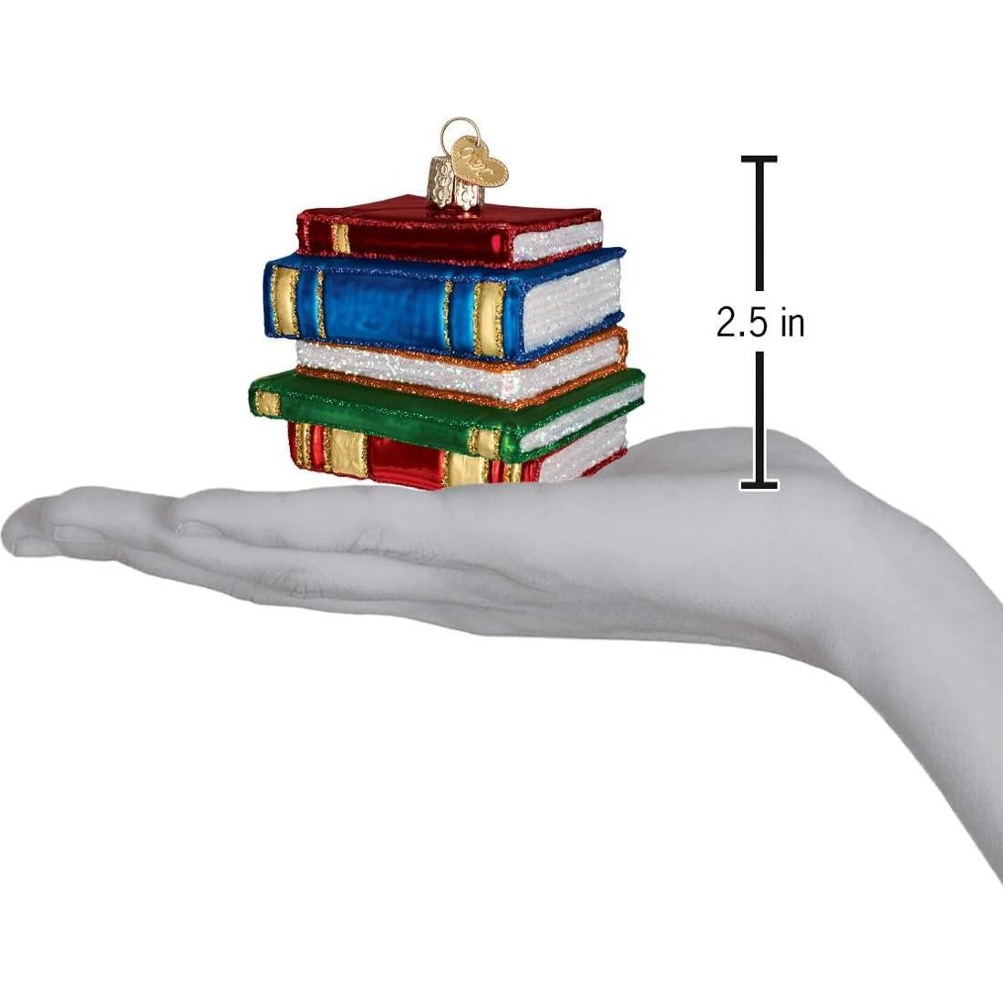 Adorno Navideño de Vidrio Soplado Old World Christmas Libros