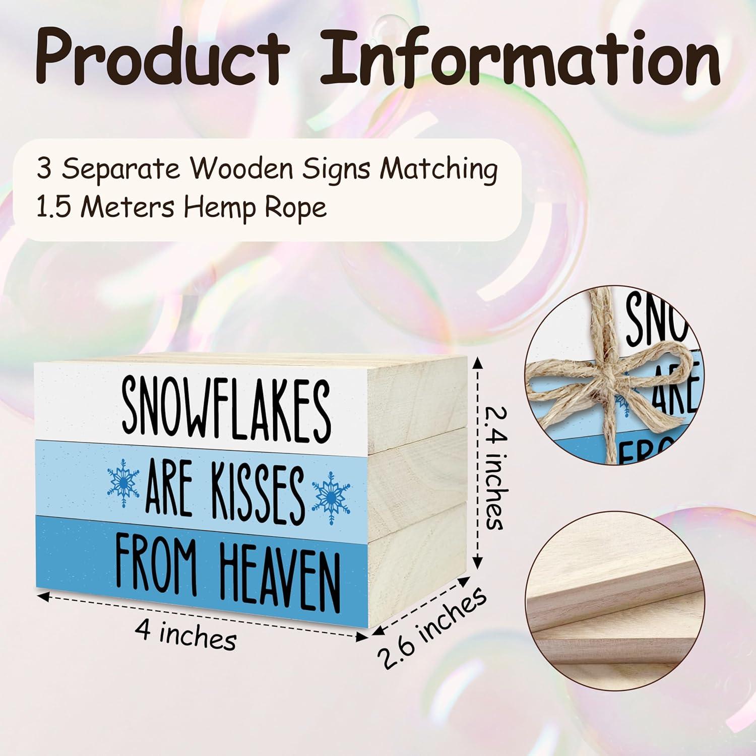 Pila de Libros Decorativos de Madera BXVRT - Invierno 10x6.5cm