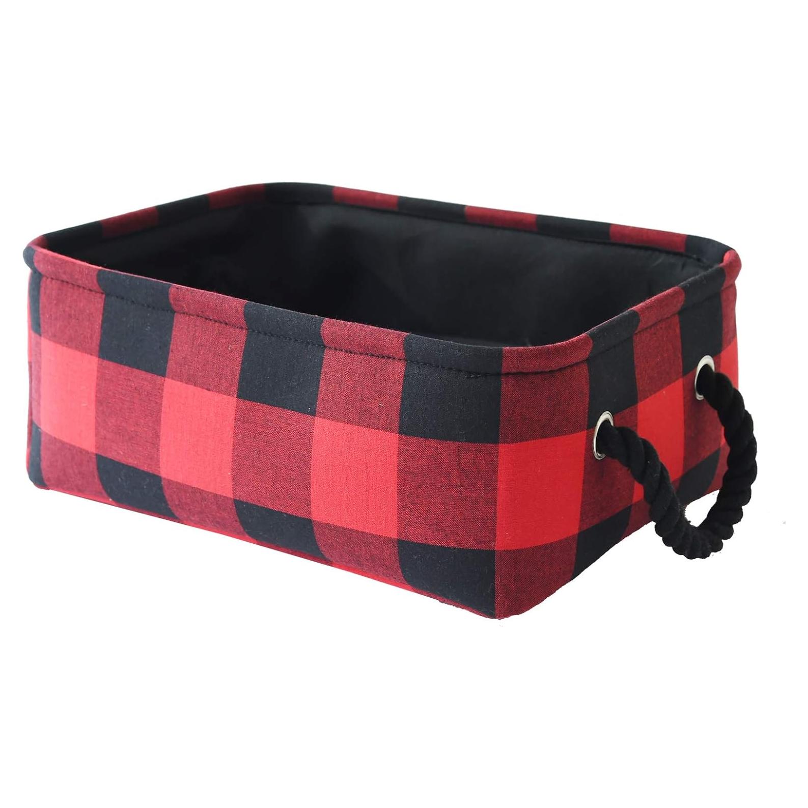 Cesta de Regalo Vacía INough Cuadros 35x27x12 cm Navidad