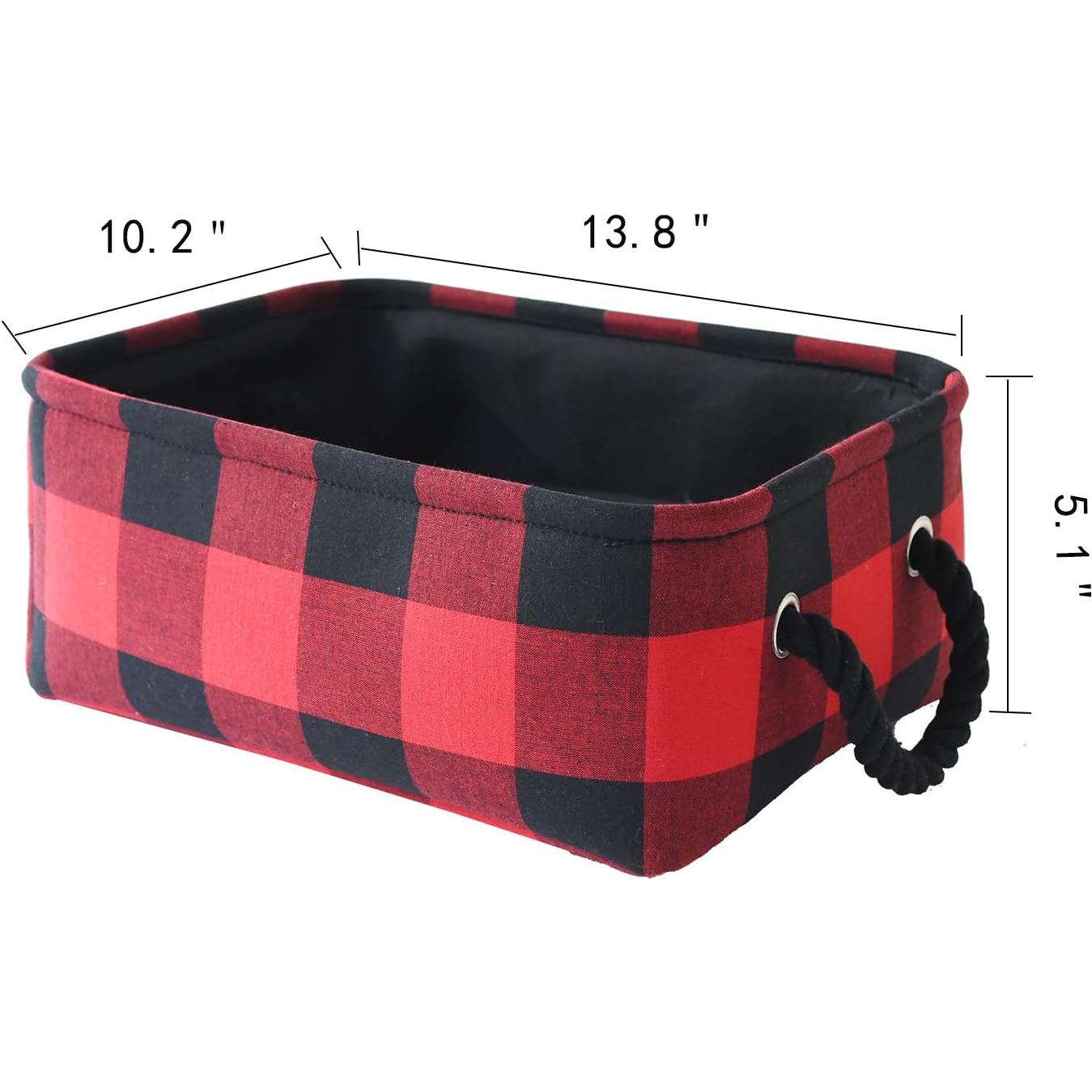 Cesta de Regalo Vacía INough Cuadros 35x27x12 cm Navidad