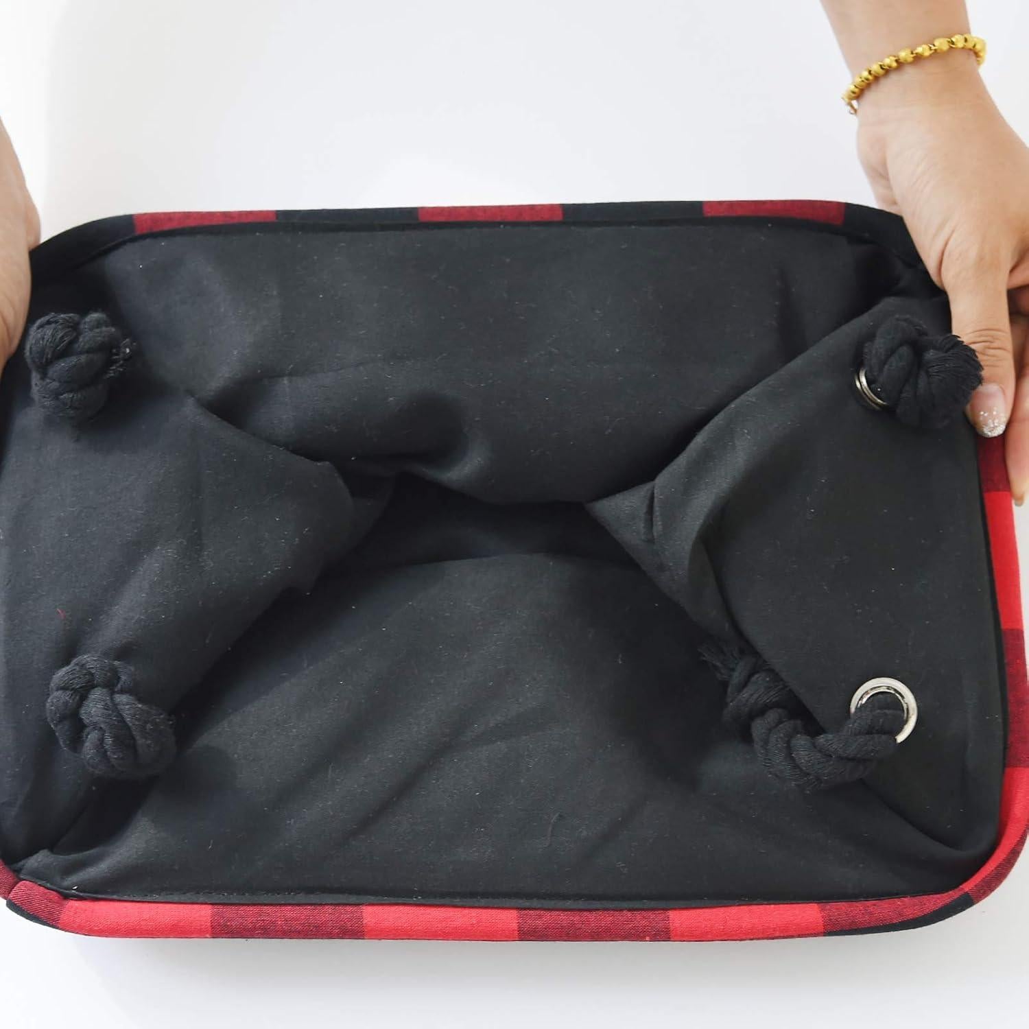 Cesta de Regalo Vacía INough Cuadros 35x27x12 cm Navidad