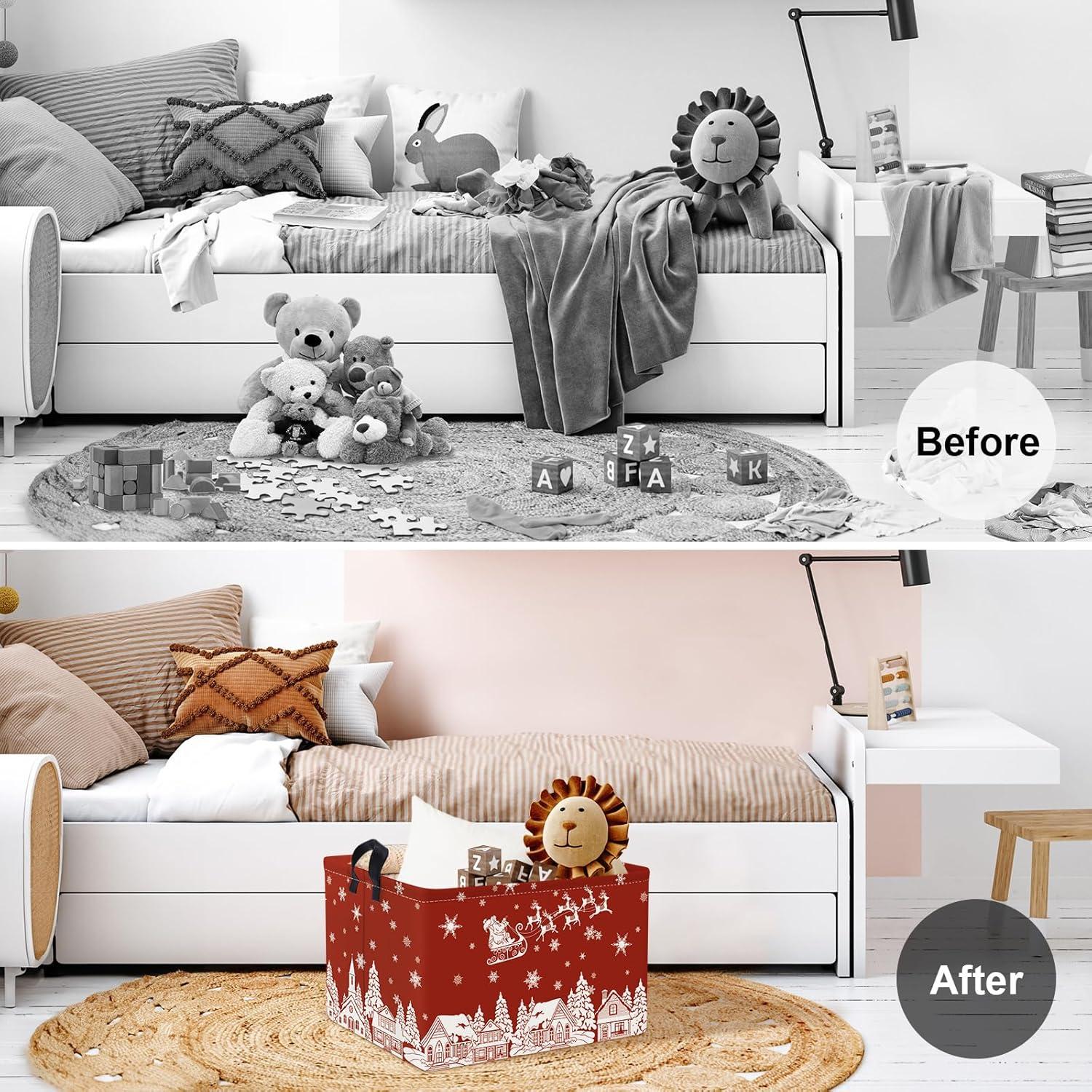 Cesta de Almacenamiento Plegable Navidad Changtian 36x26x23cm