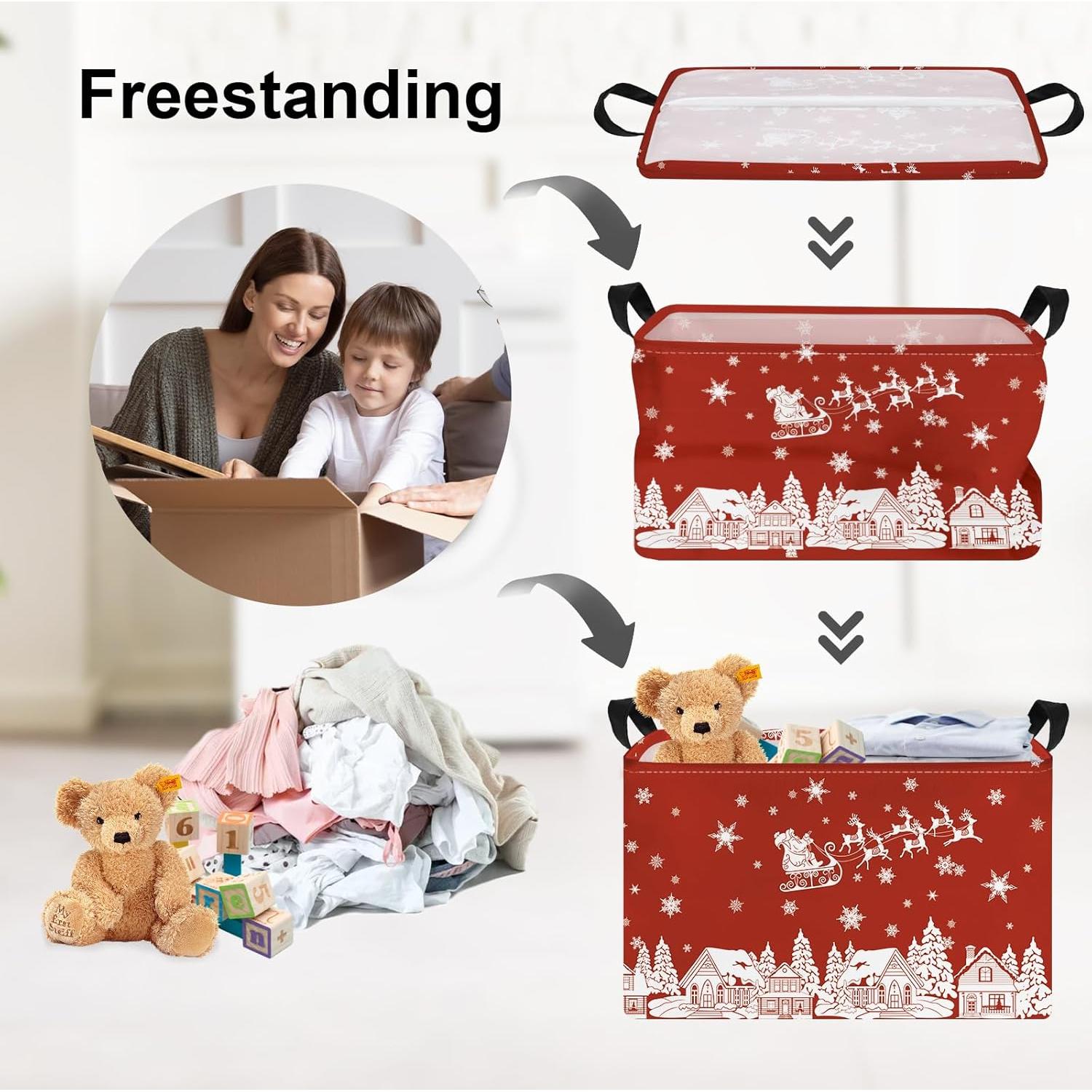 Cesta de Almacenamiento Plegable Navidad Changtian 36x26x23cm