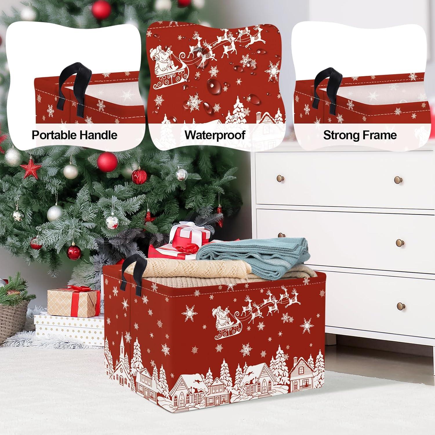 Cesta de Almacenamiento Plegable Navidad Changtian 36x26x23cm