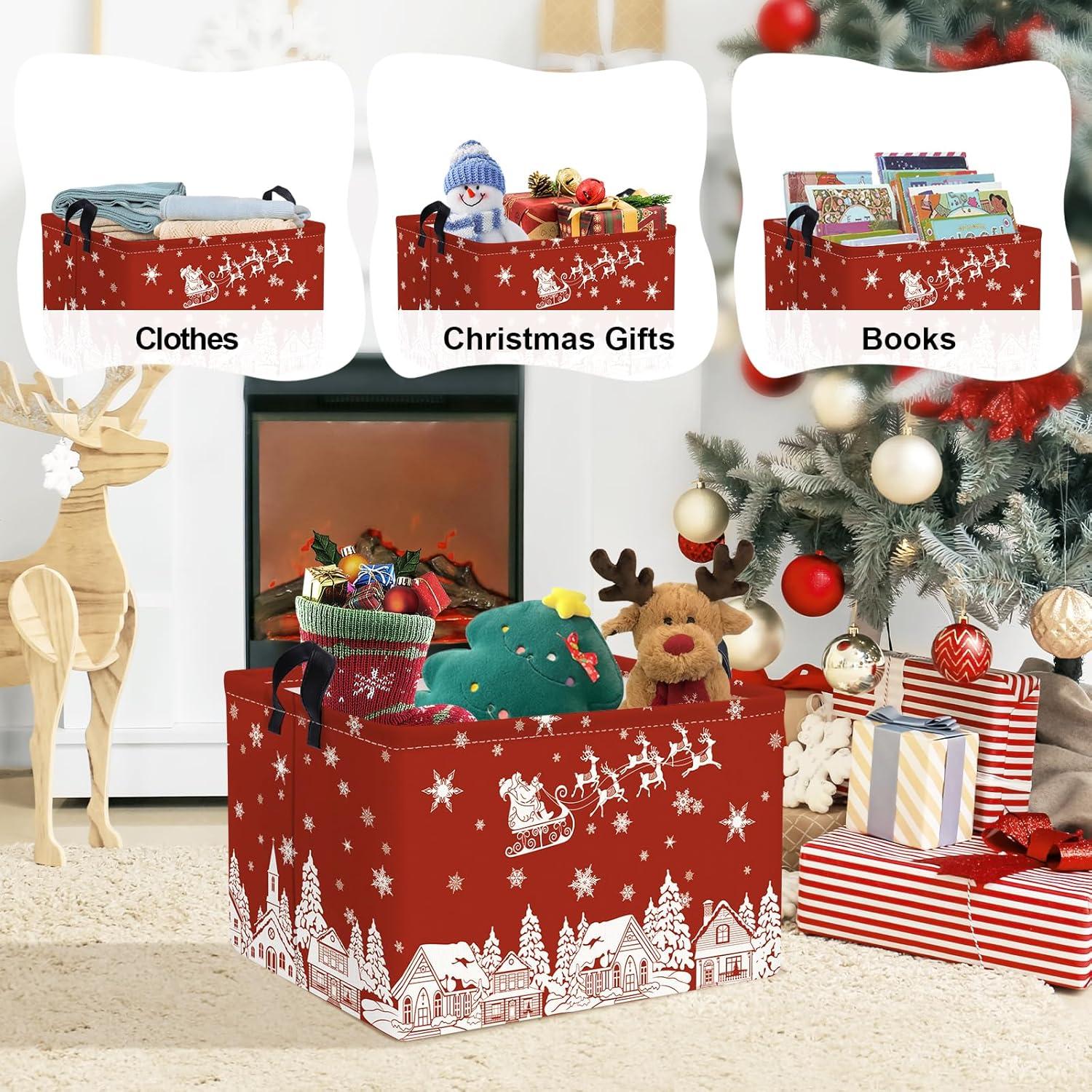 Cesta de Almacenamiento Plegable Navidad Changtian 36x26x23cm