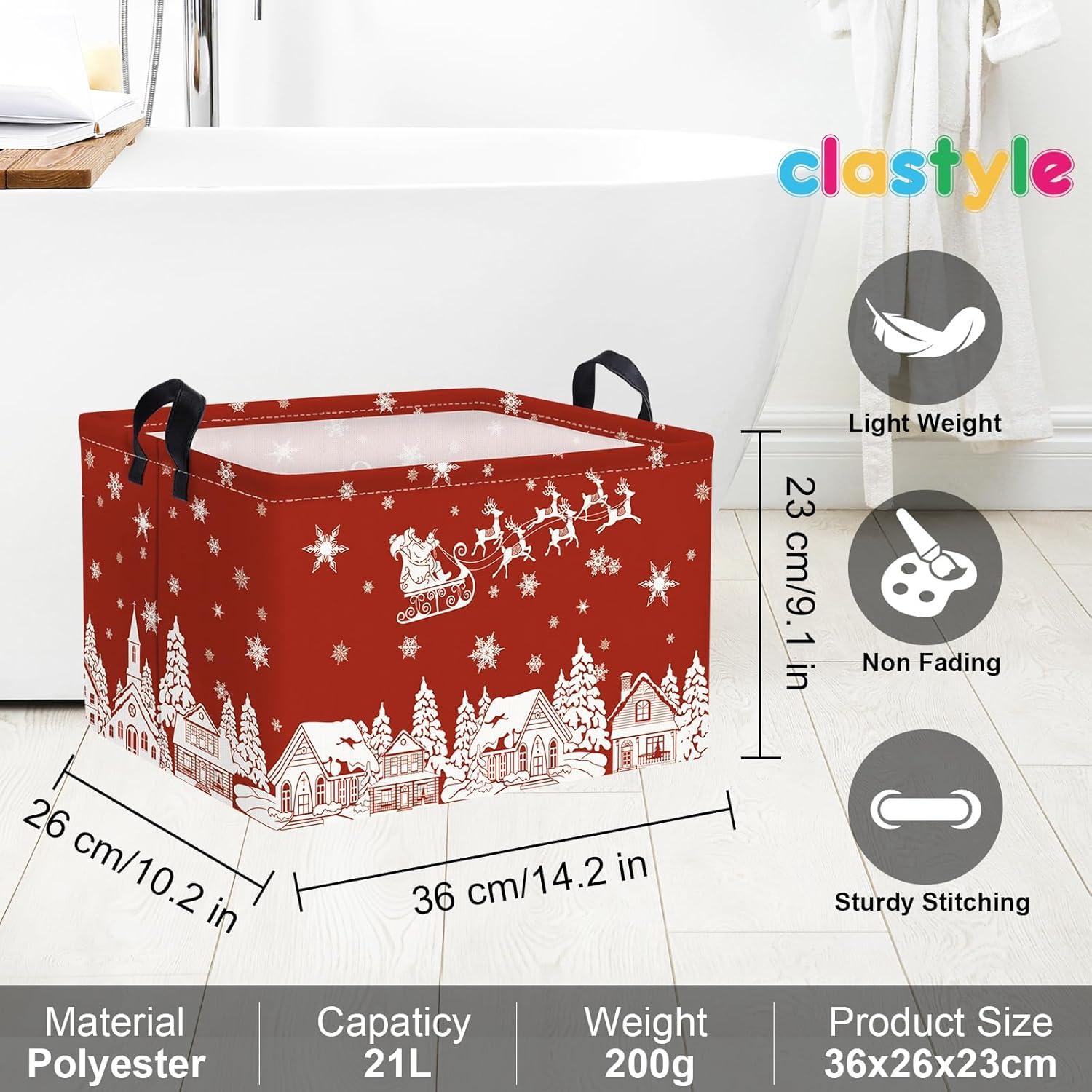 Cesta de Almacenamiento Plegable Navidad Changtian 36x26x23cm