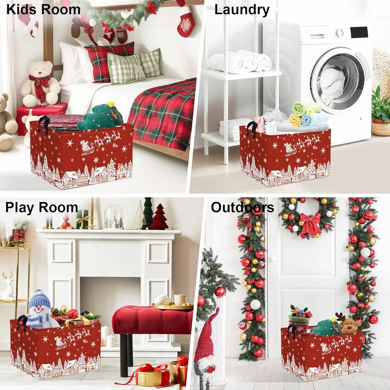 Cesta de Almacenamiento Plegable Navidad Changtian 36x26x23cm