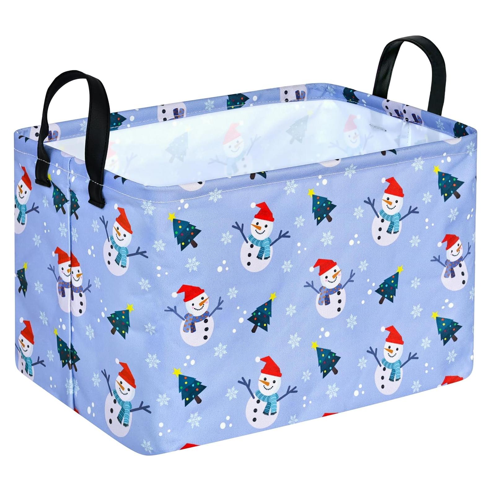 Cesta de Regalo de Navidad ACMUUNI Rectangular Morado 37.8x25.9cm