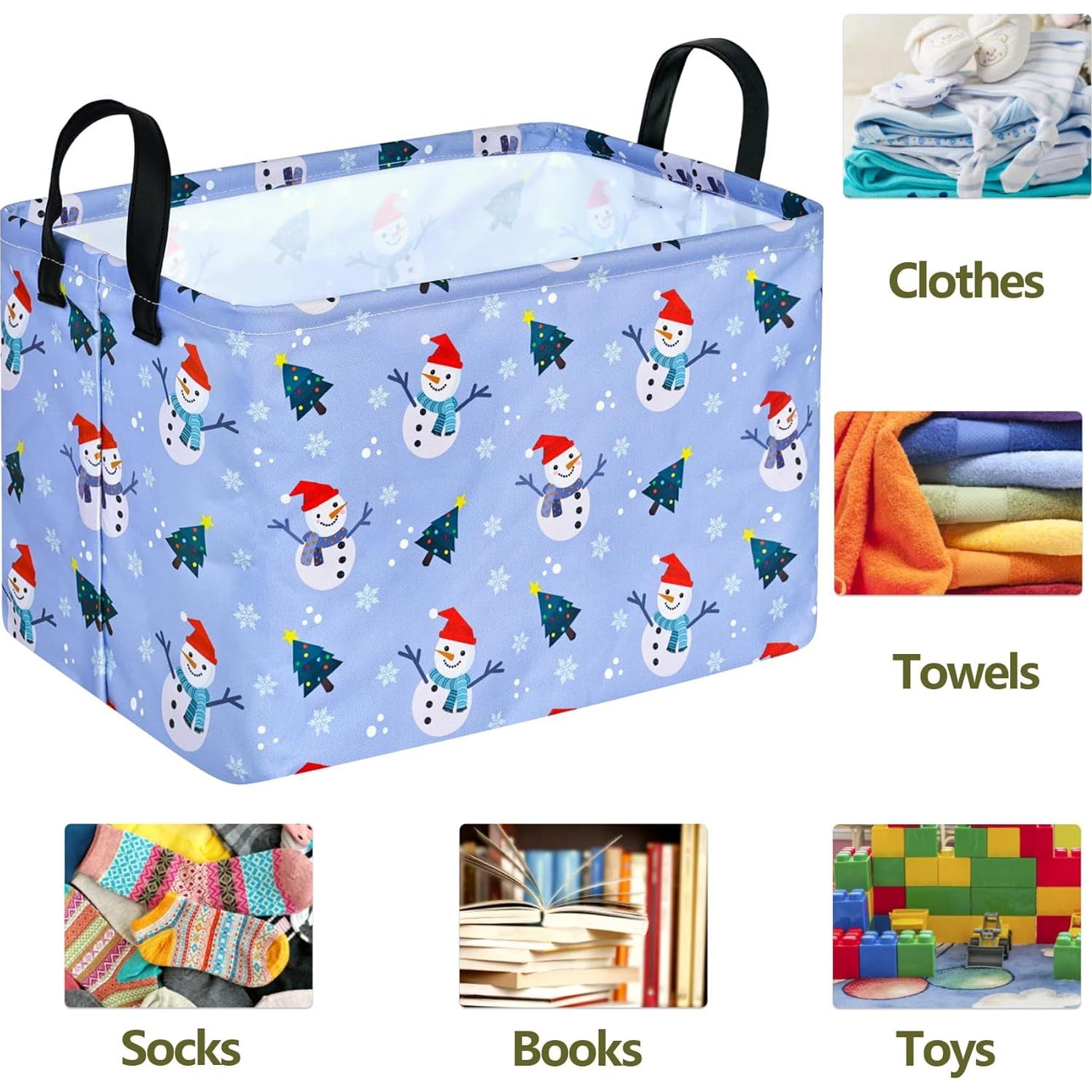 Cesta de Regalo de Navidad ACMUUNI Rectangular Morado 37.8x25.9cm